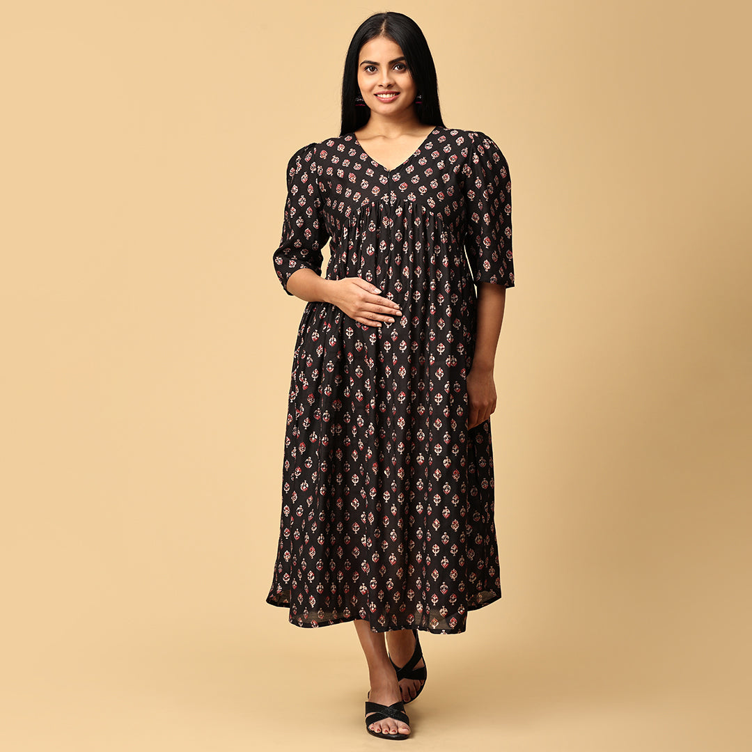 Aabarani - Black Alia Muslin dress