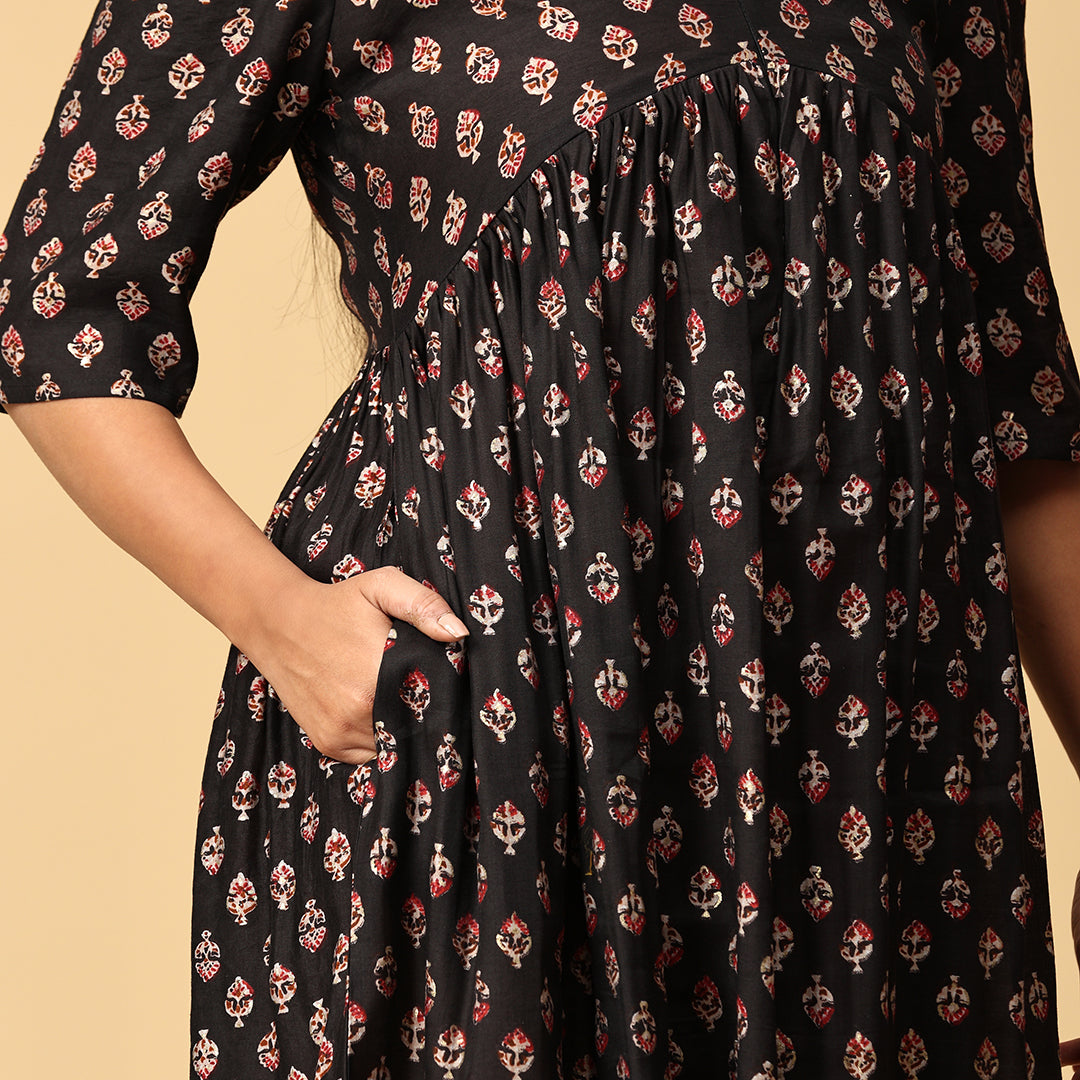 Aabarani - Black Alia Muslin dress