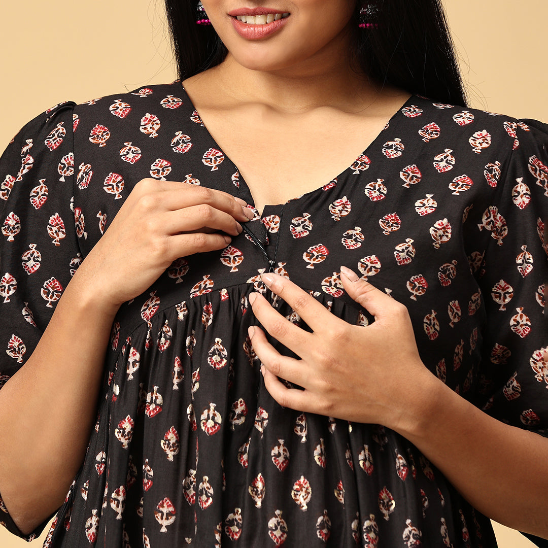 Aabarani - Black Alia Muslin dress