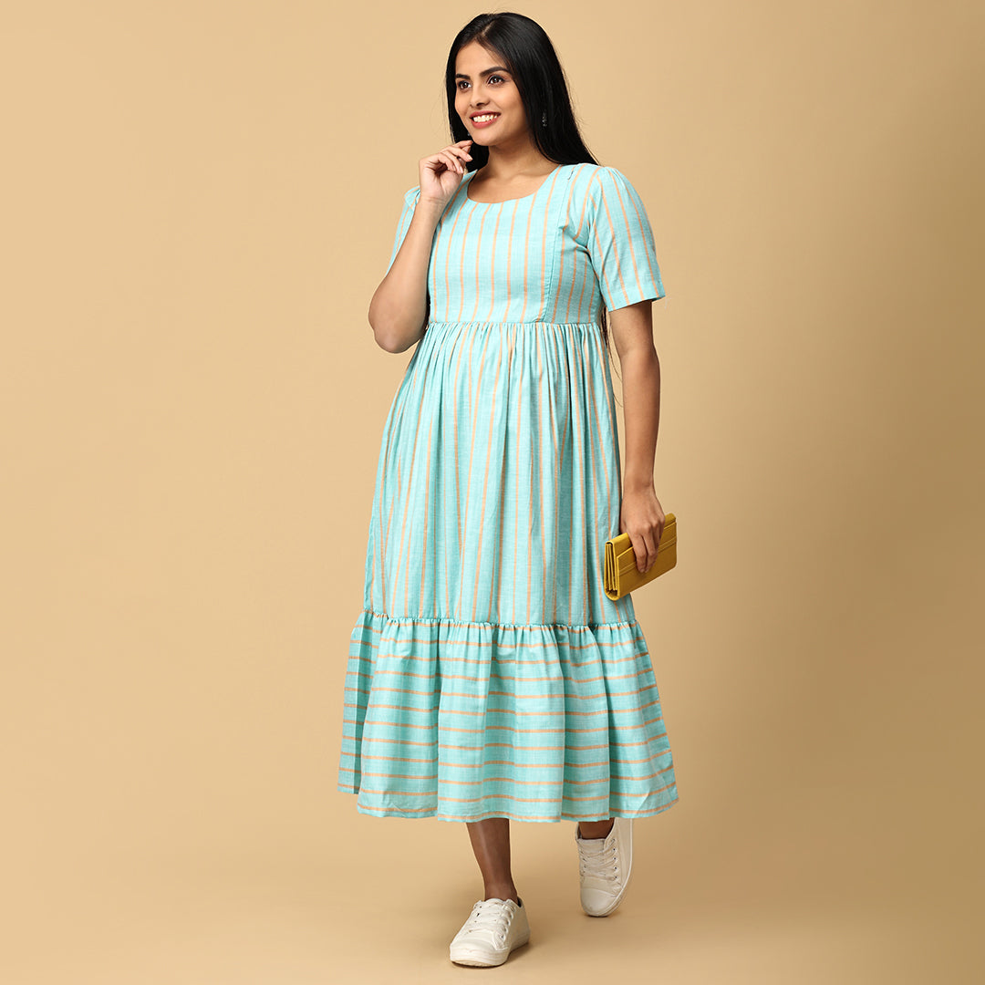 Ameya - Pastel Green Frill dress