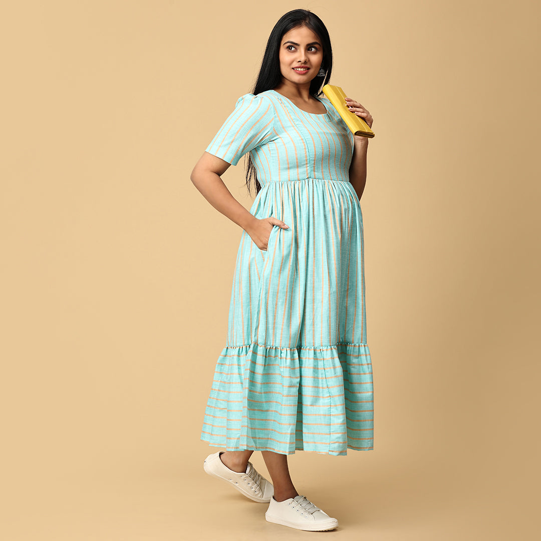 Ameya - Pastel Green Frill dress