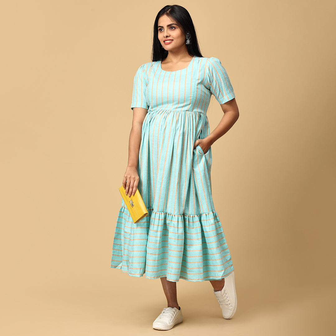 Ameya - Pastel Green Frill dress