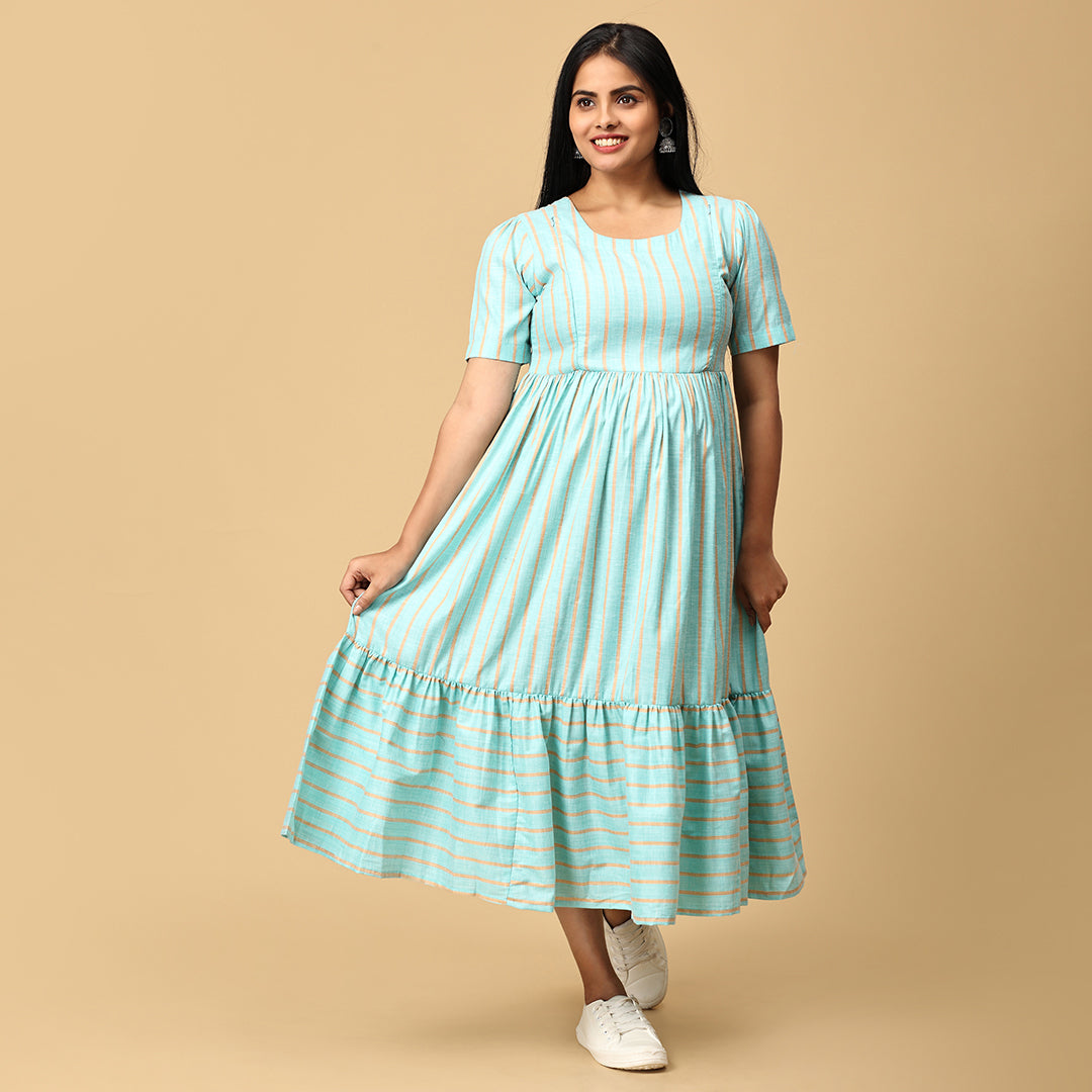 Ameya - Pastel Green Frill dress