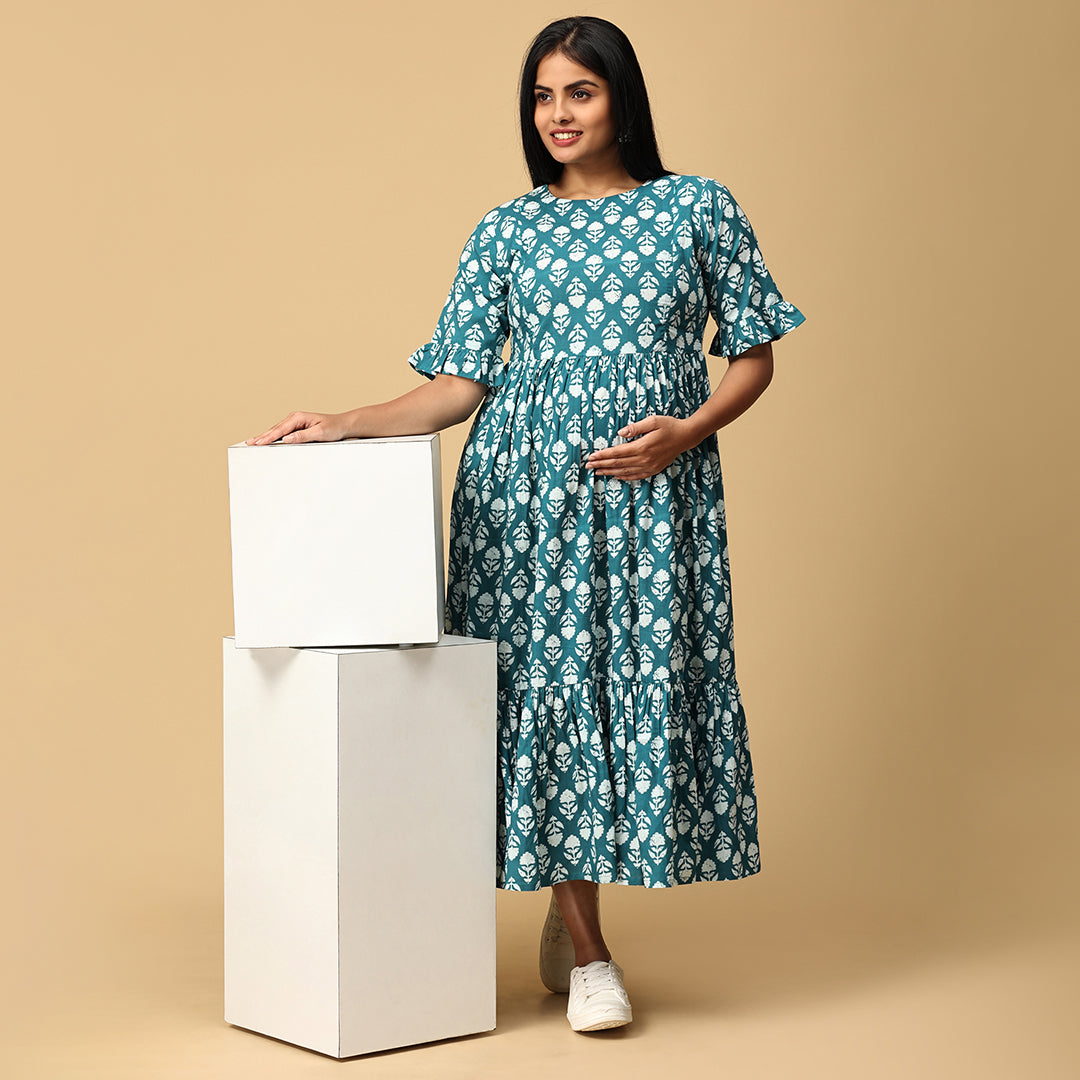 Devaki - Teal Designer dress
