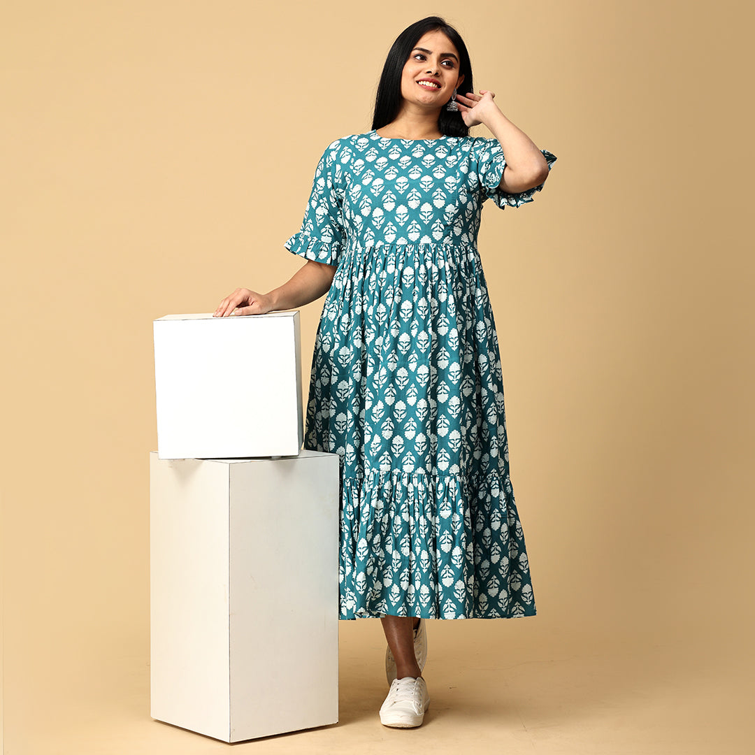 Devaki - Teal Designer dress