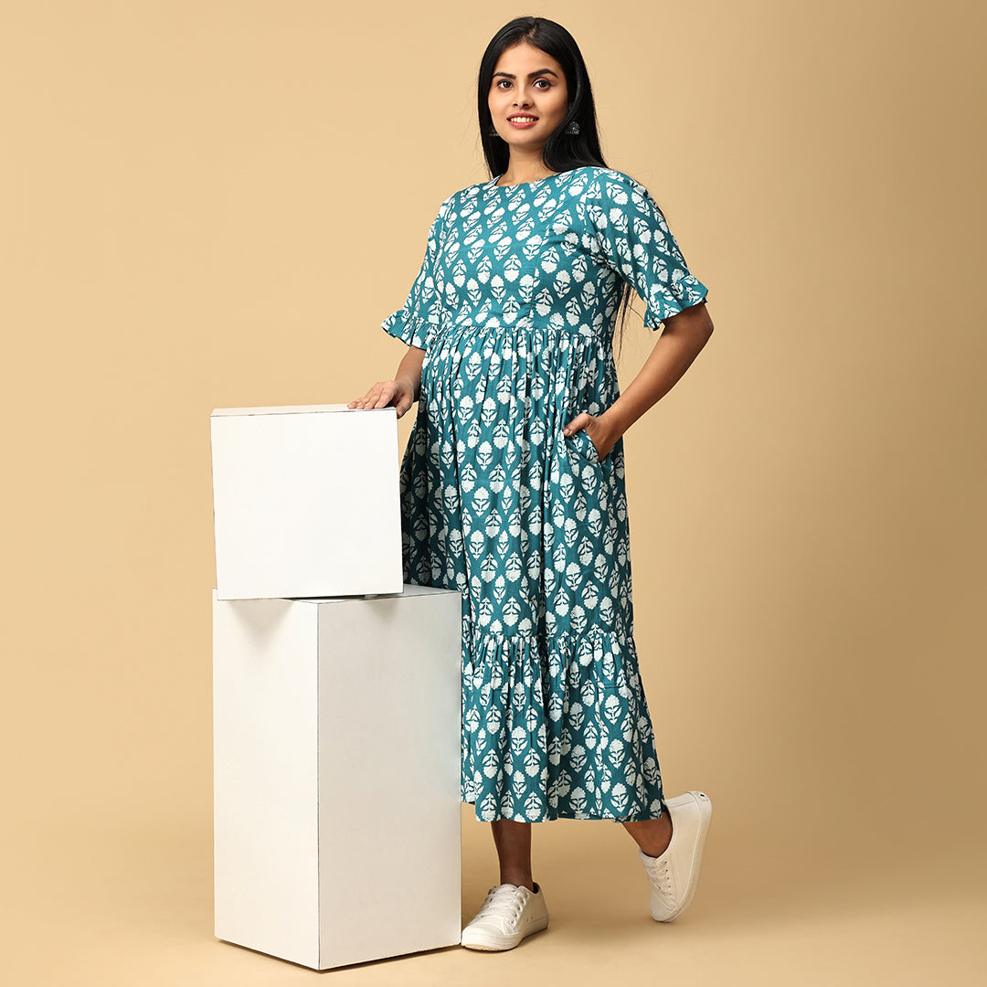 Devaki - Teal Designer dress