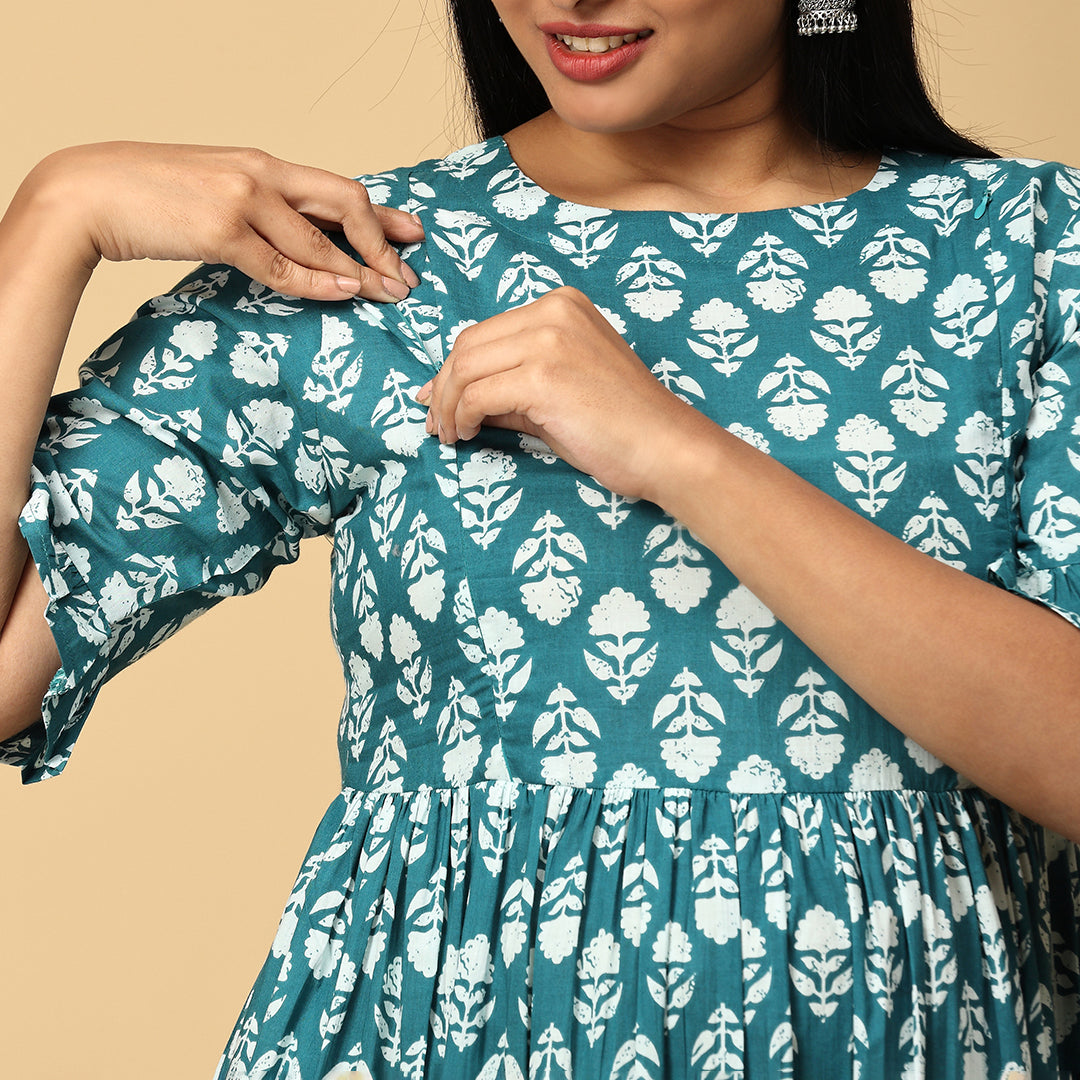 Devaki - Teal Designer dress
