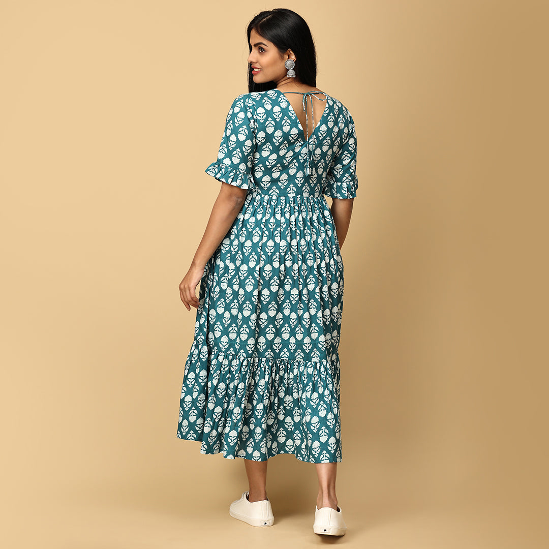 Devaki - Teal Designer dress