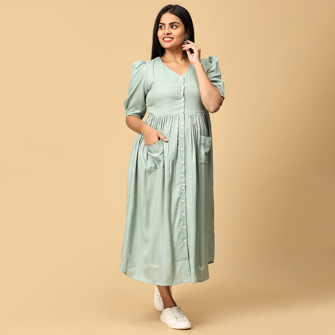 Vaishnavi - Pastel green Premium dress