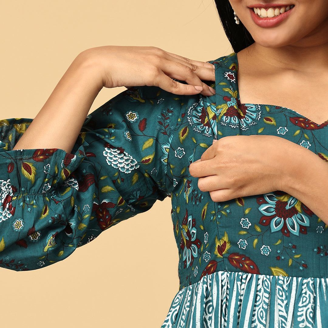 Durga - Blue Tired designer dress