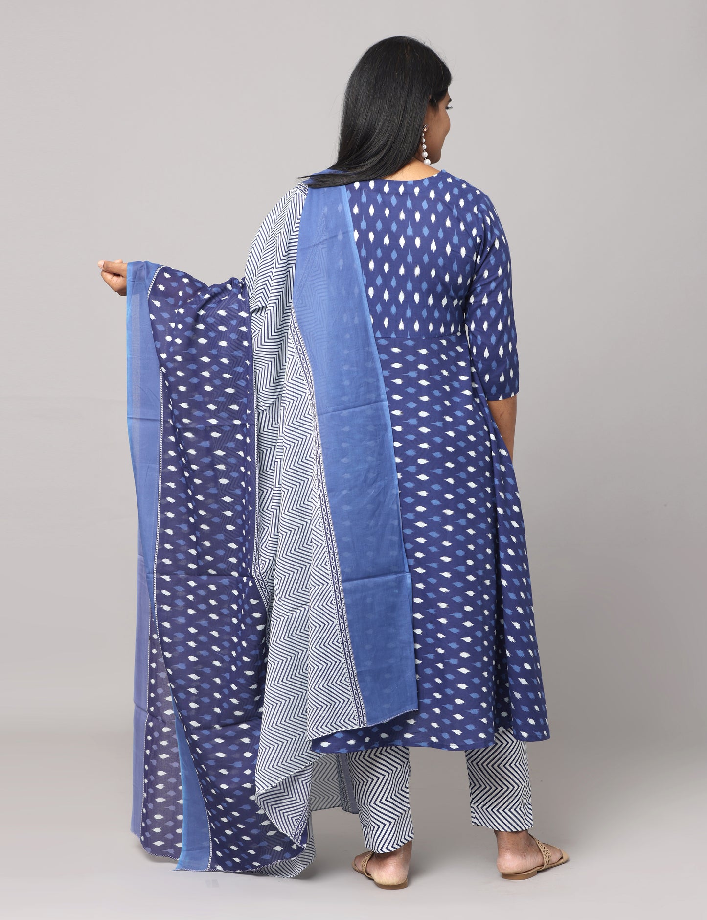 Bina - Ikkat print Cotton Maternity Set