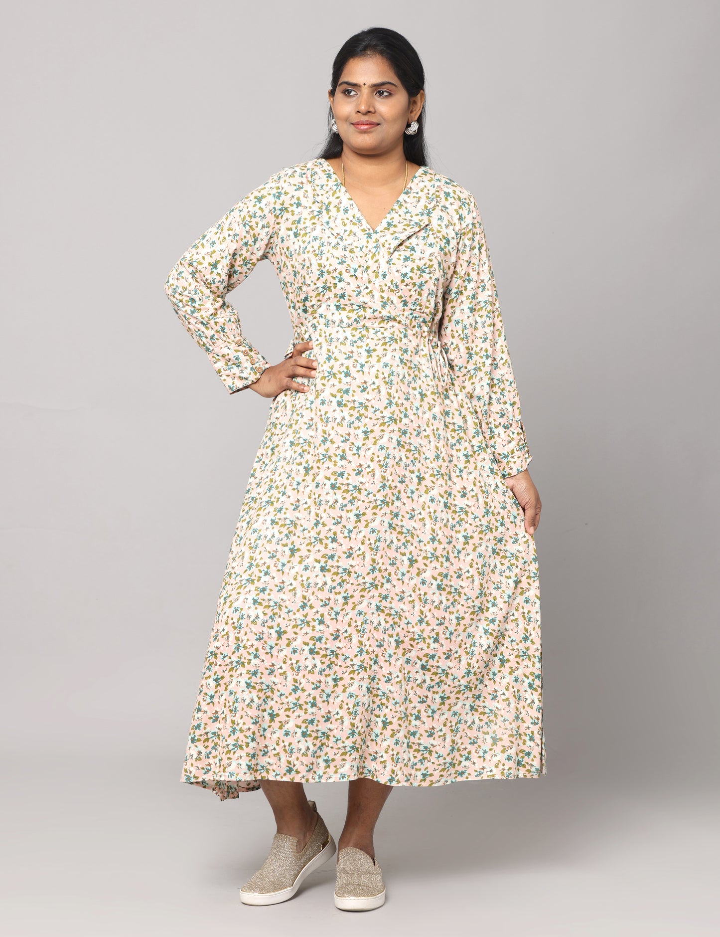 Ihita - Rayon Full length Maxi - Green