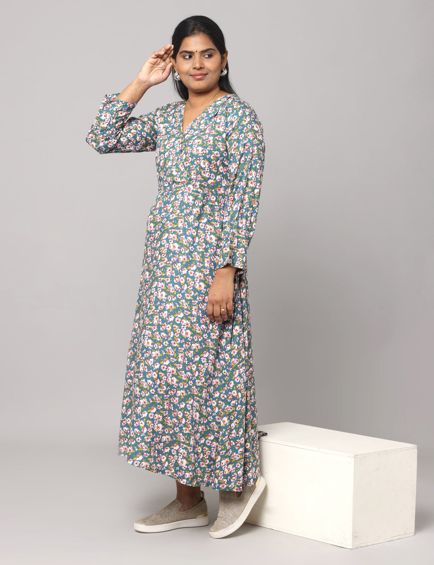 Ihita - Rayon Full length Maxi - Green