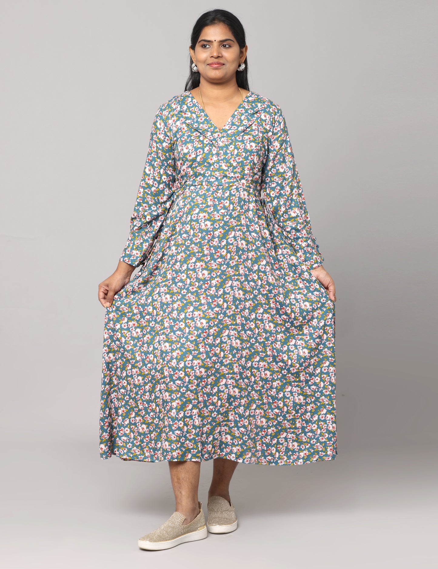 Ihita - Rayon Full length Maxi - Green