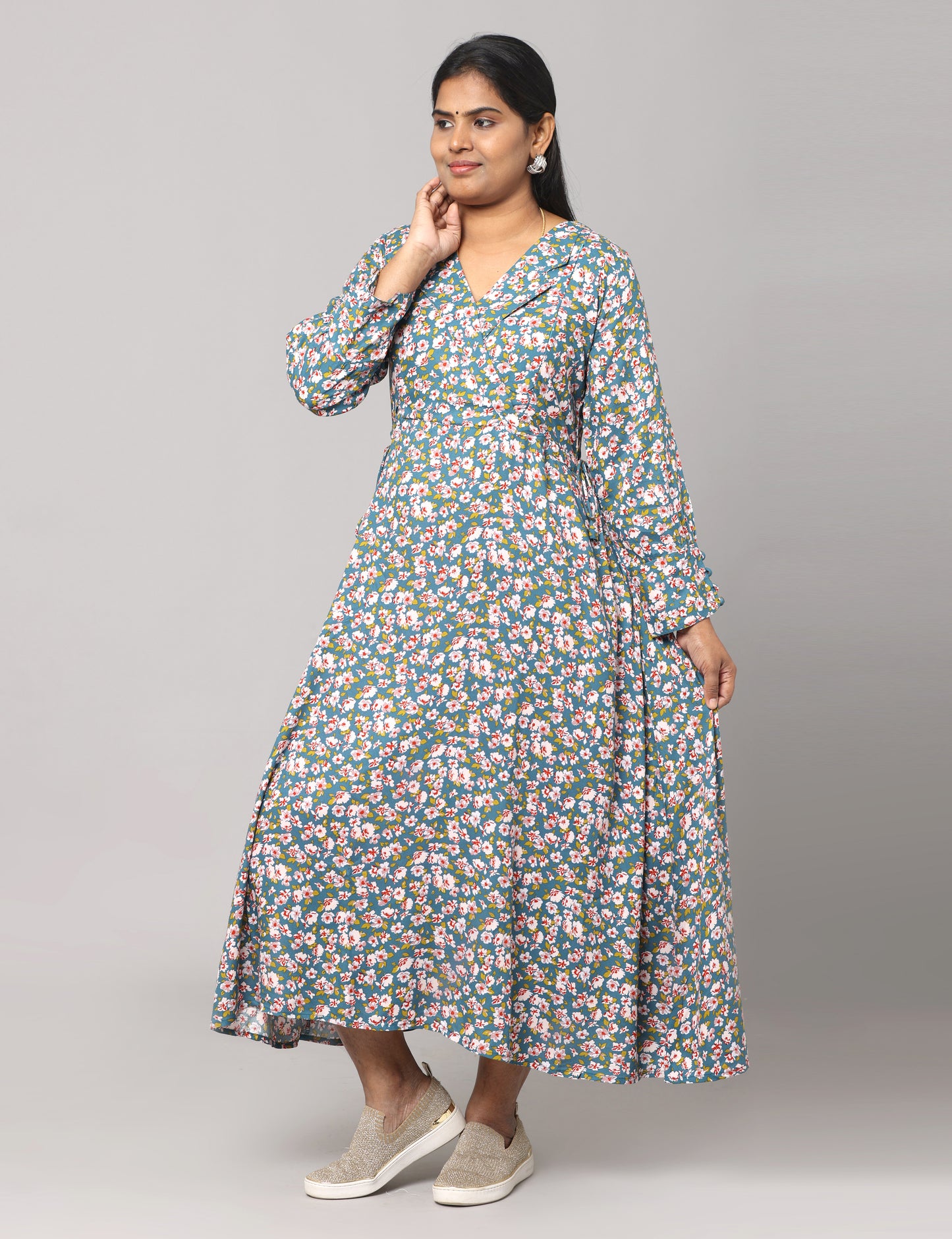 Ihita - Rayon Full length Maxi - Green