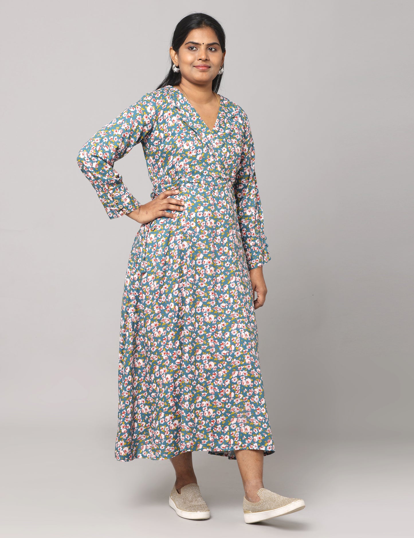 Ihita - Rayon Full length Maxi - Green