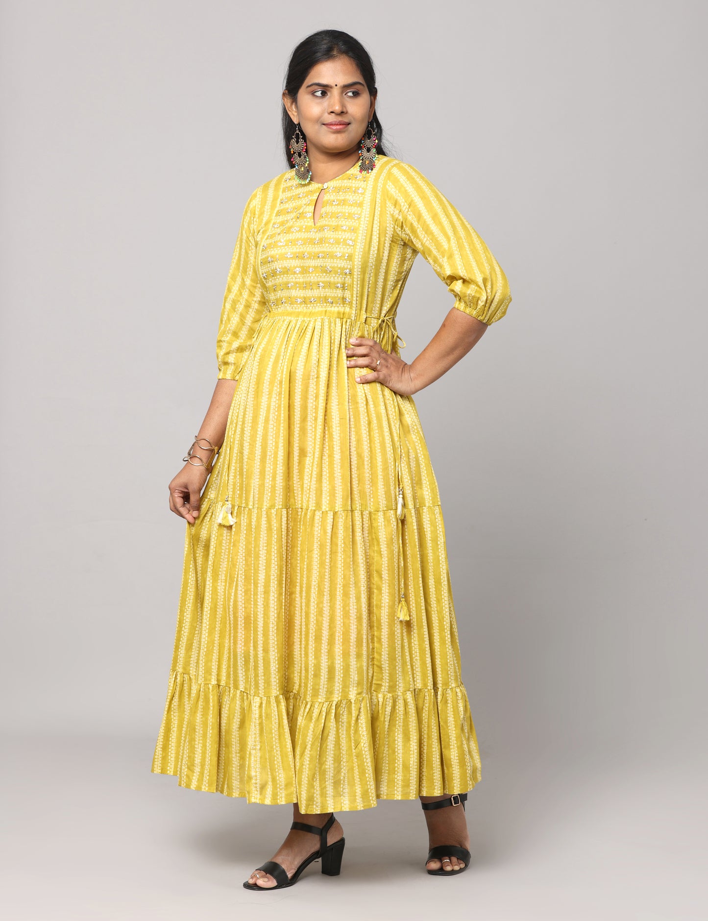 Driti - Maslin Long dress - Green