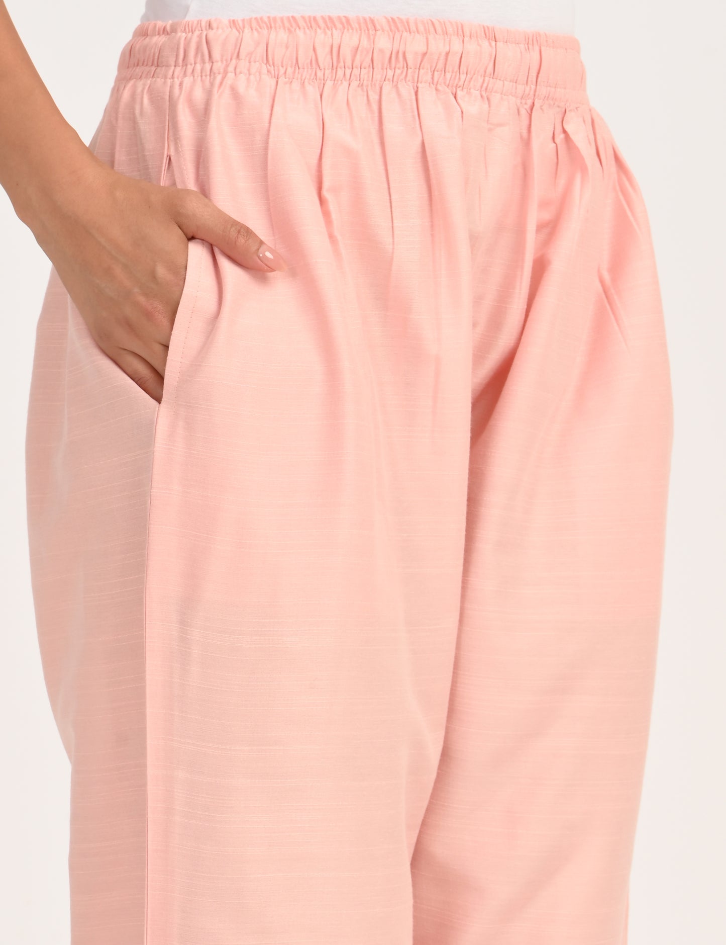 Rashmika - Baby Pink Silk Parallel Pant