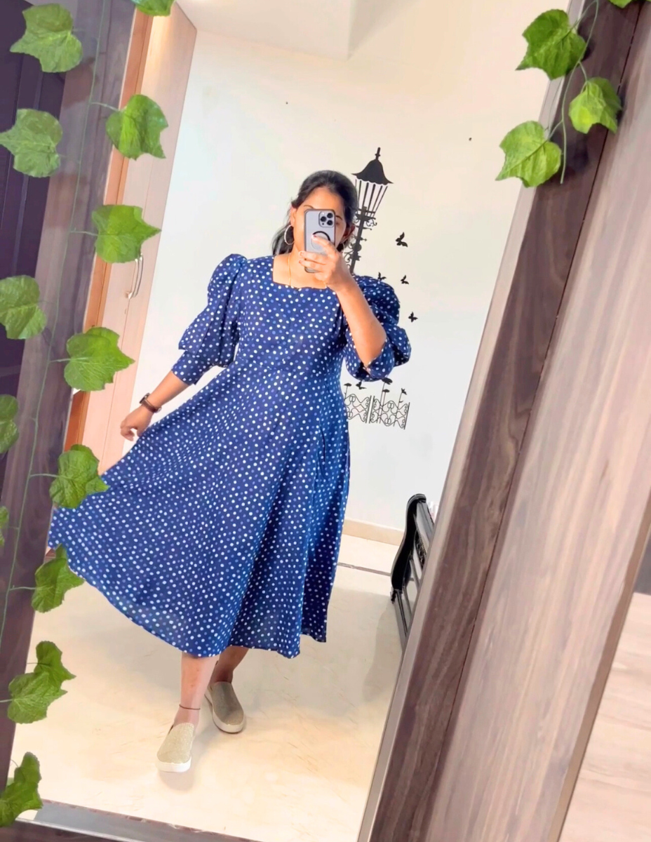 Polka Dot Designer Feeding and Maternity Dress