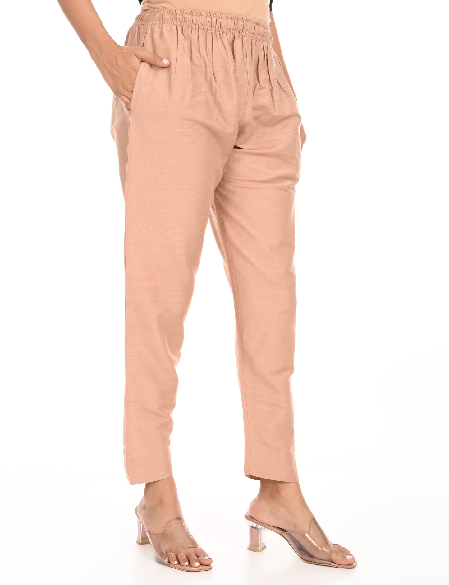 Rashmika - Pastel Peach Silk Pant
