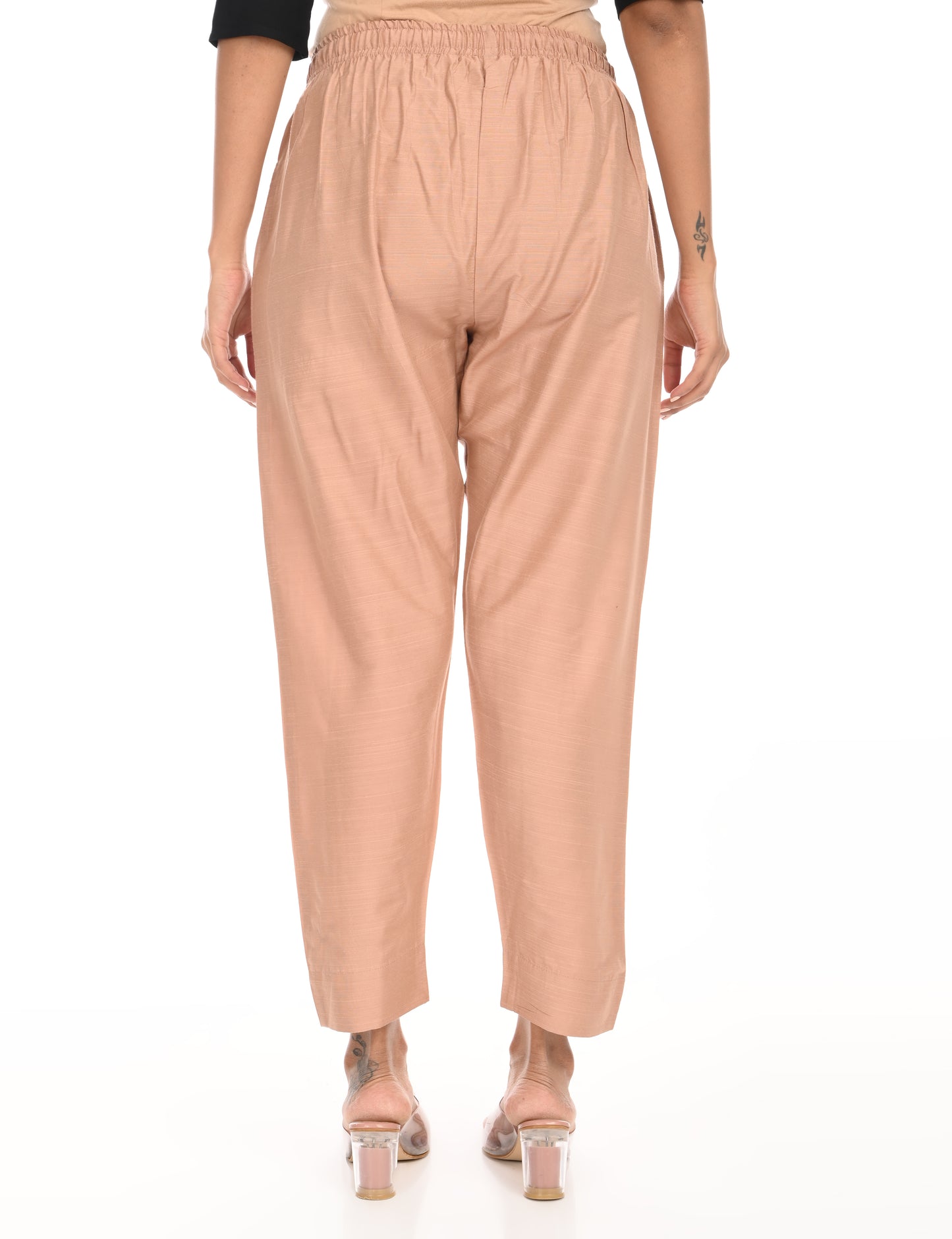 Rashmika - Pastel Peach Silk Pant