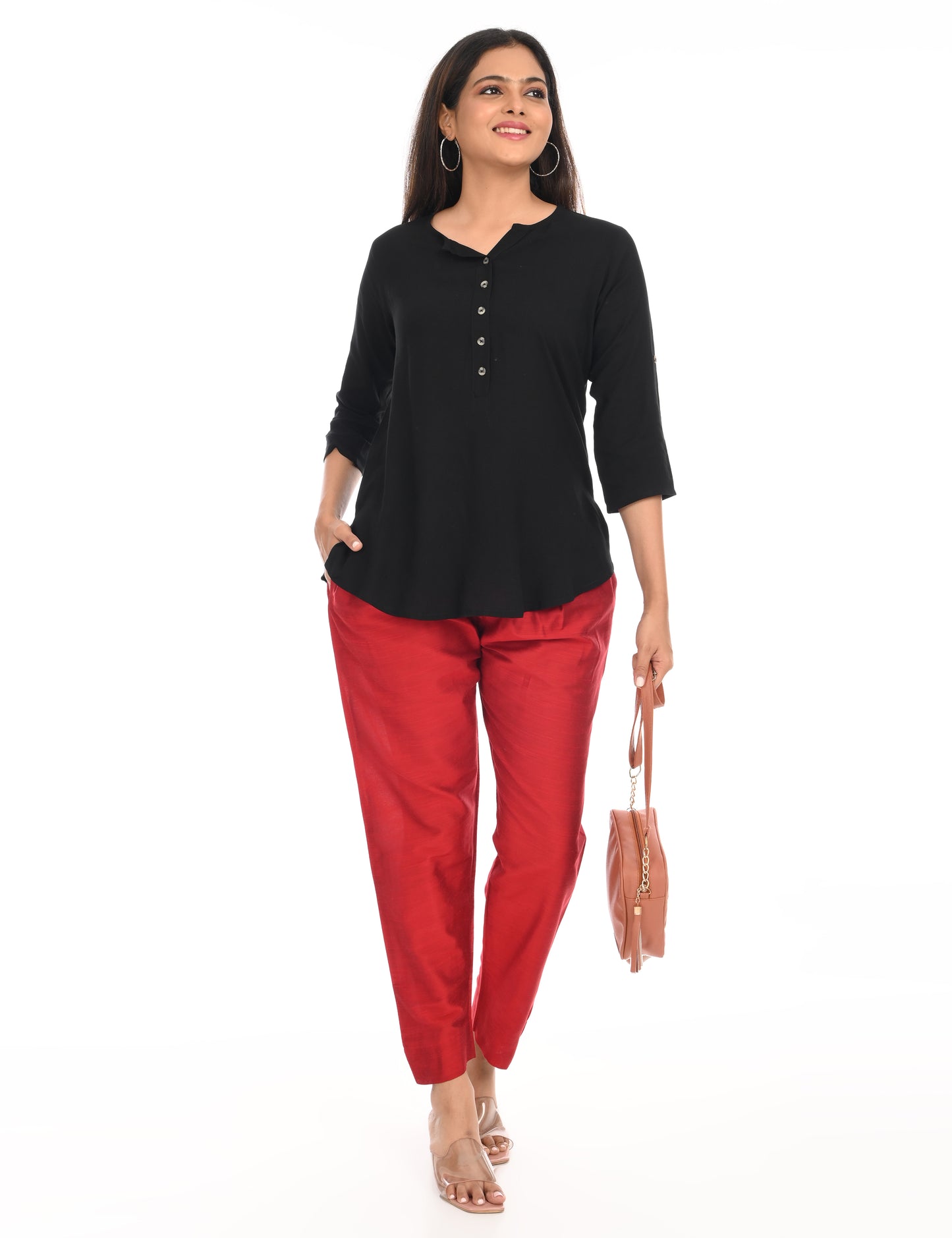 Rashmika - Maroon Silk Pant