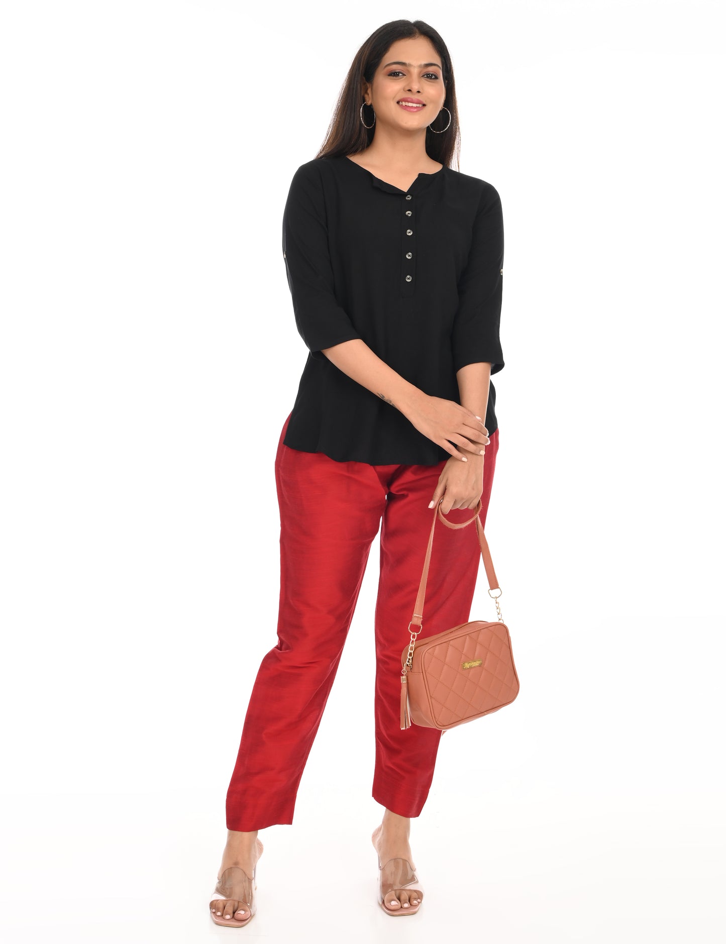Rashmika - Maroon Silk Pant