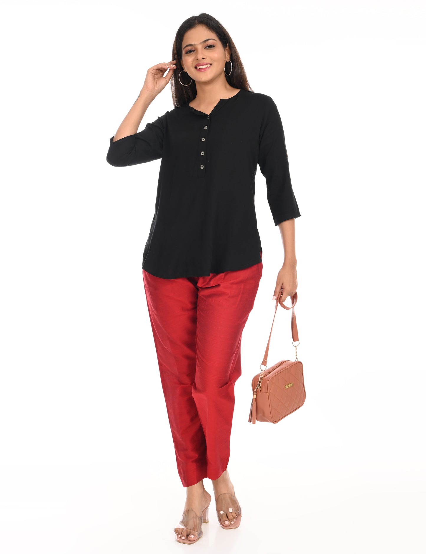 Rashmika - Maroon Silk Pant