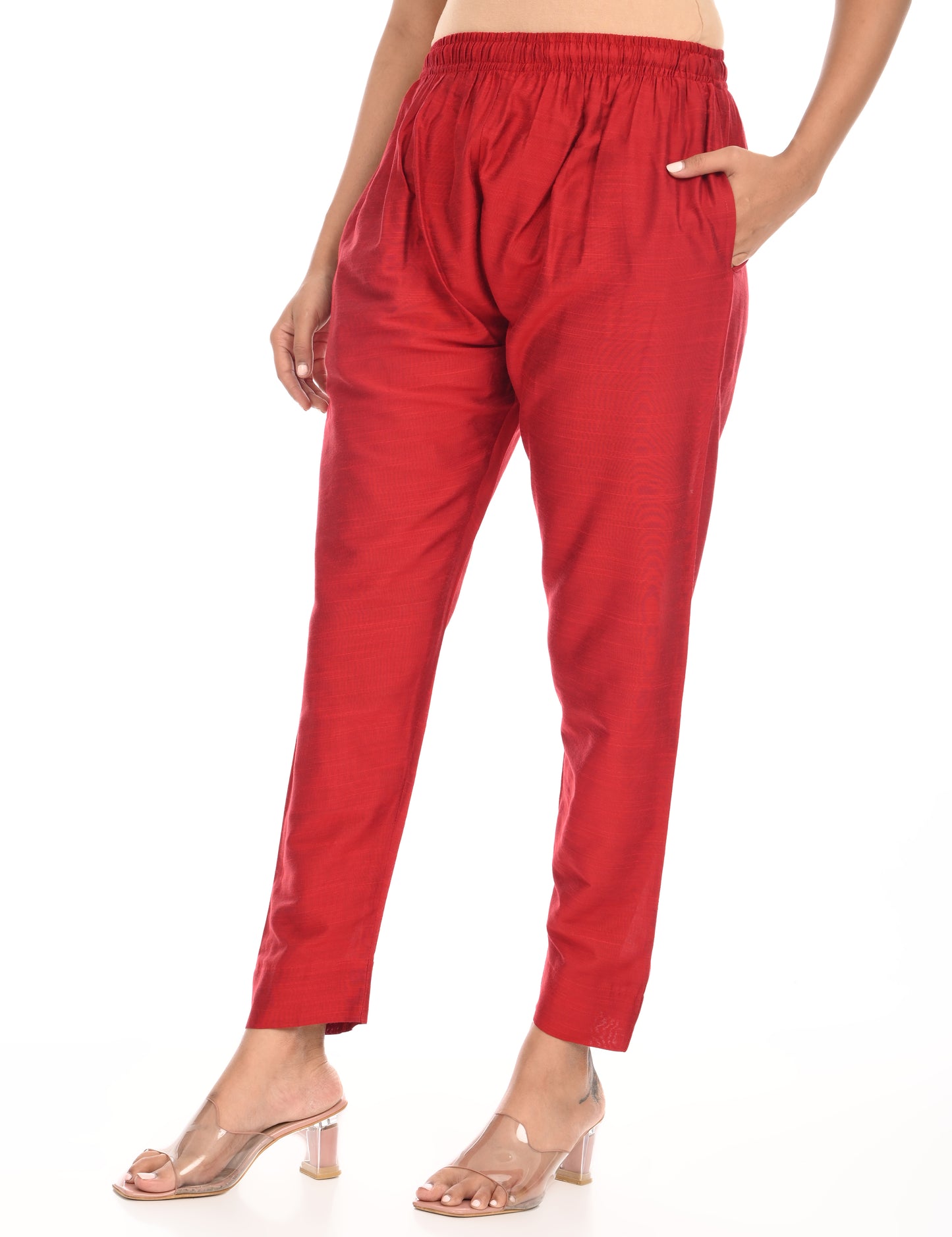 Rashmika - Maroon Silk Pant