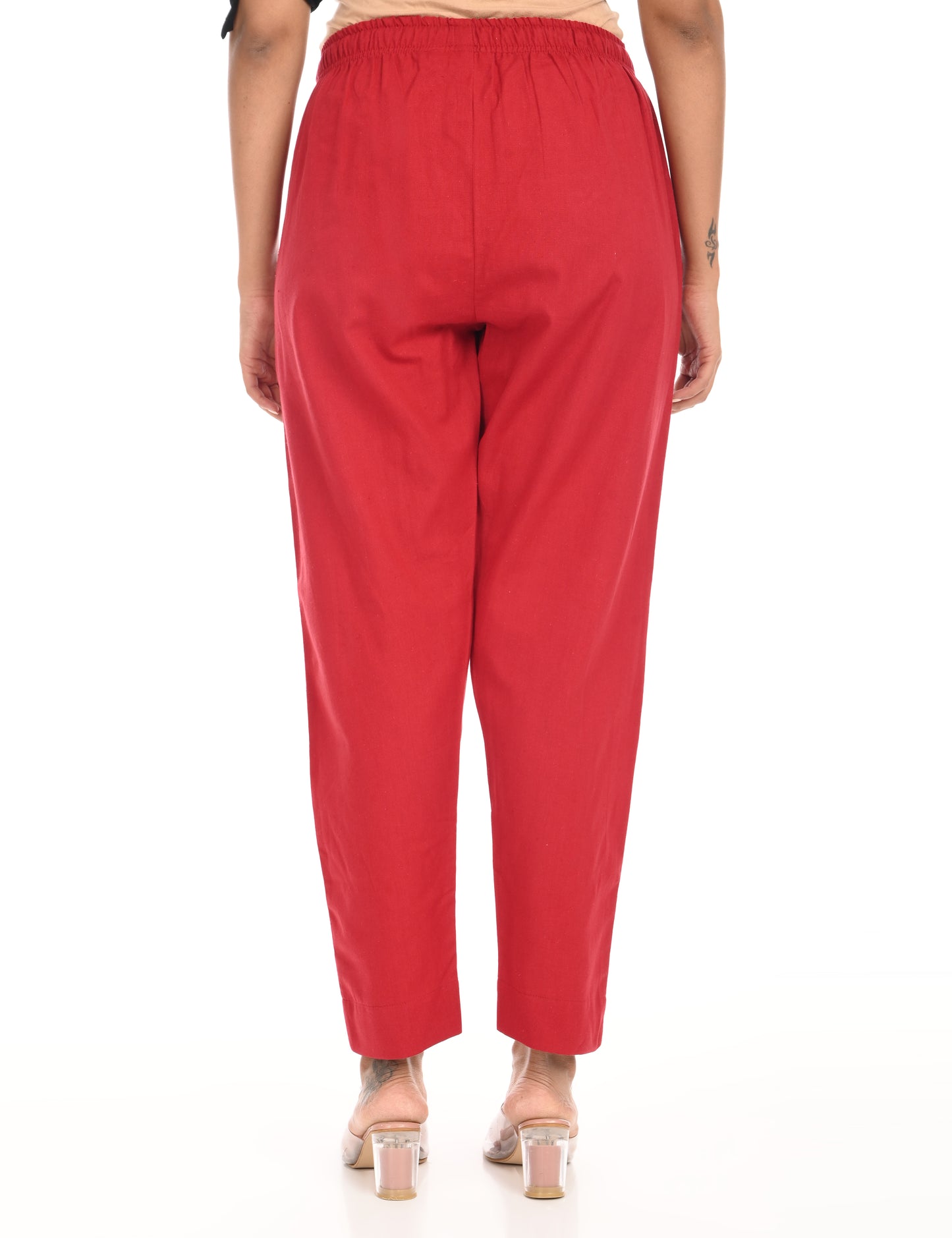 Tamara Every Day Cotton Pants - Maroon