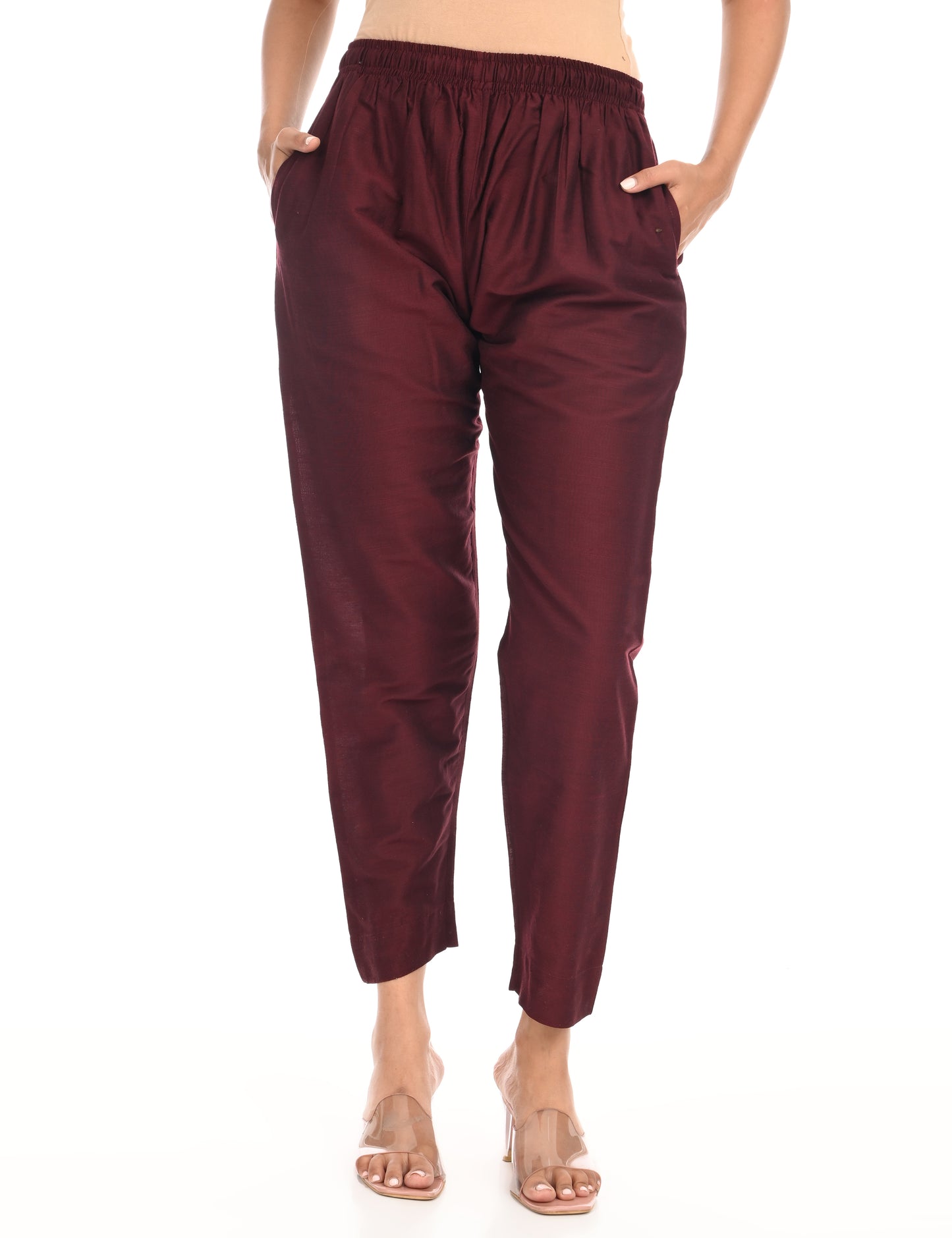 Rashmika - Wine Silk Pant