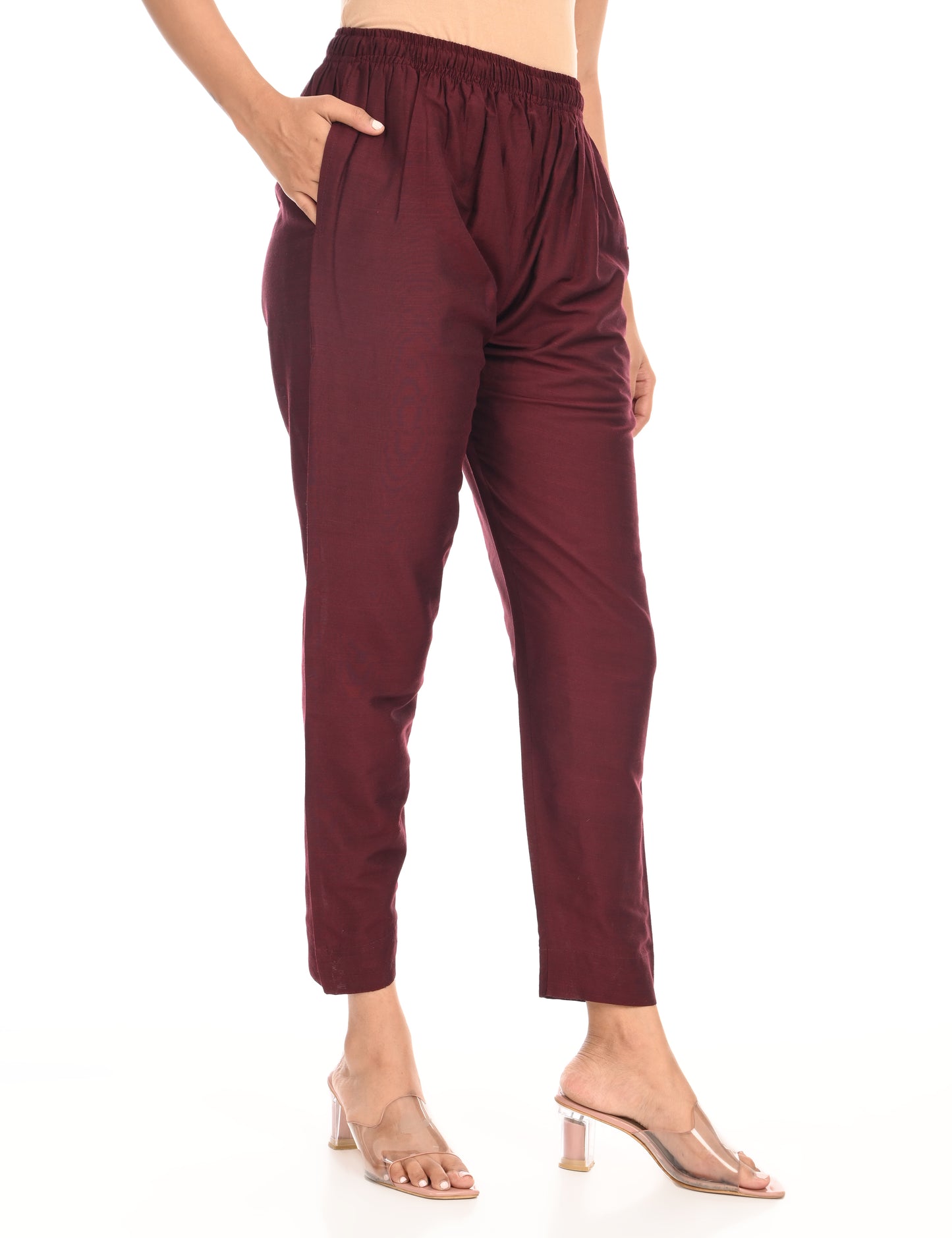 Rashmika - Wine Silk Pant