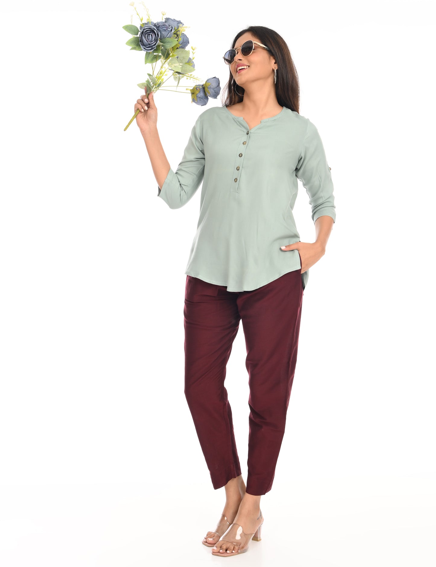 Solid Short top - Pastel Green