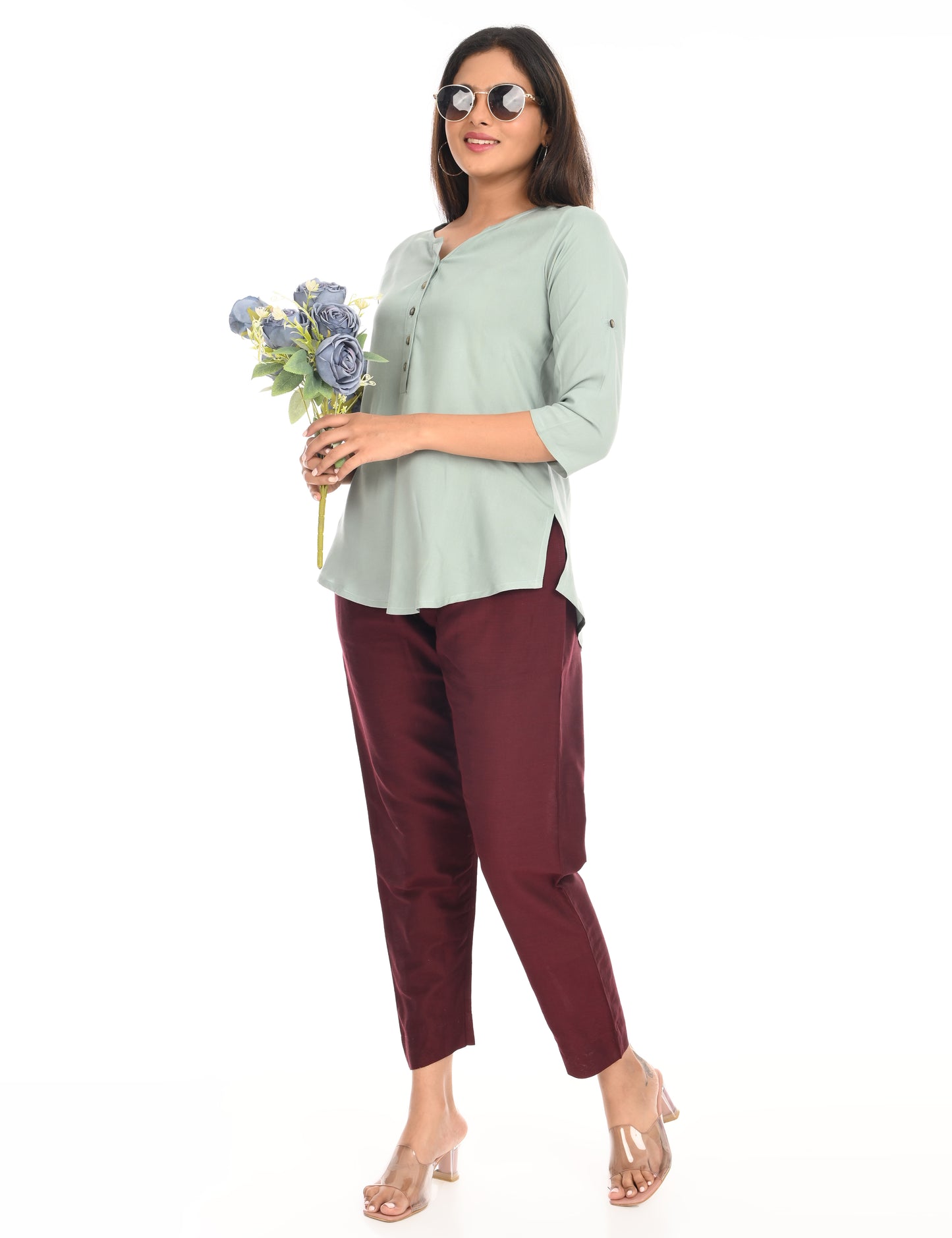Solid Short top - Pastel Green