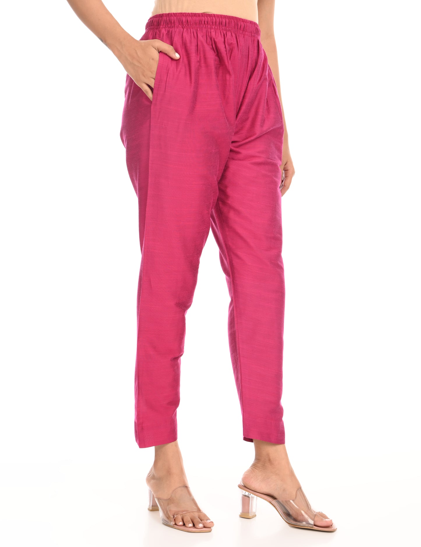 Rashmika - Rani Pink Silk Pant