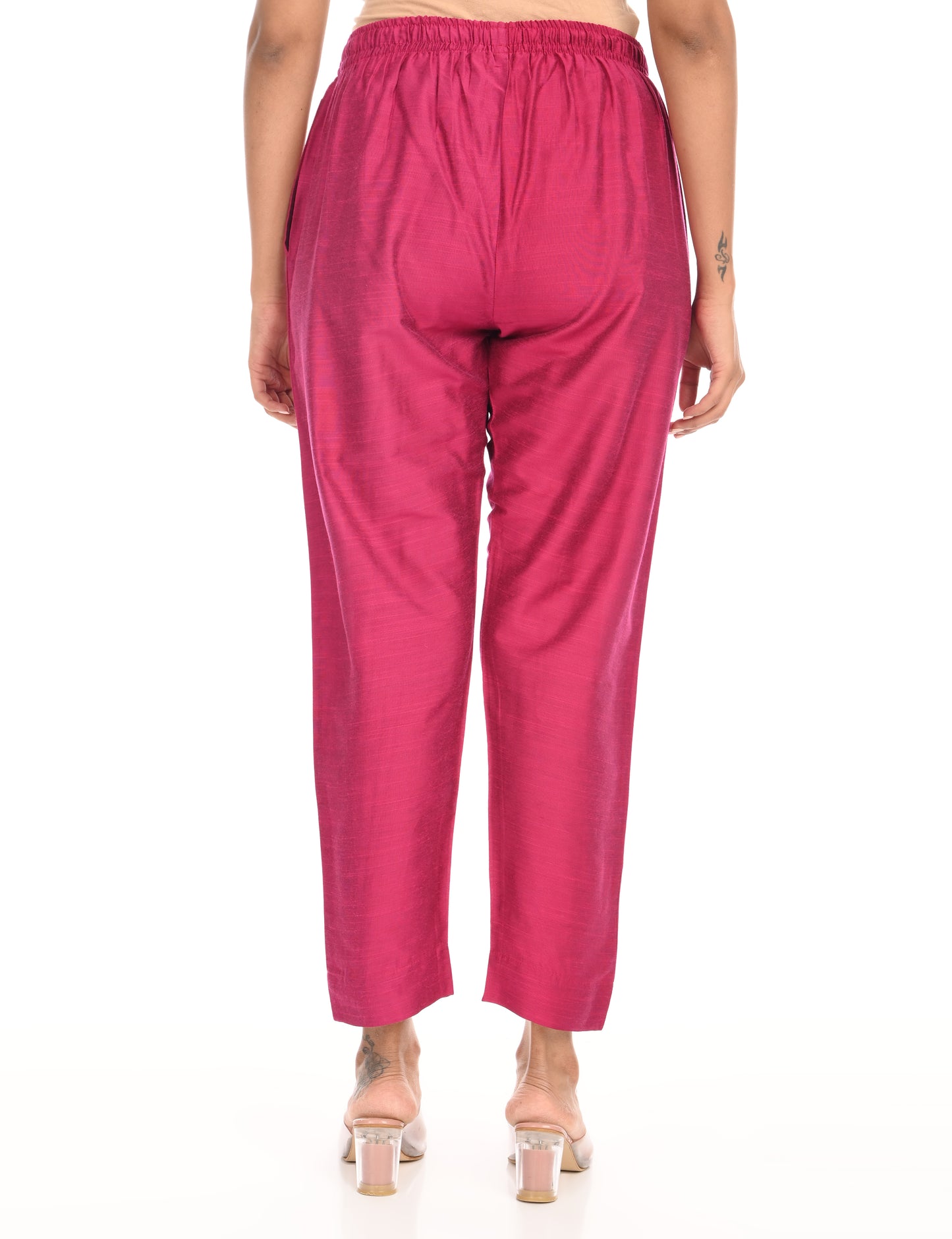 Rashmika - Rani Pink Silk Pant
