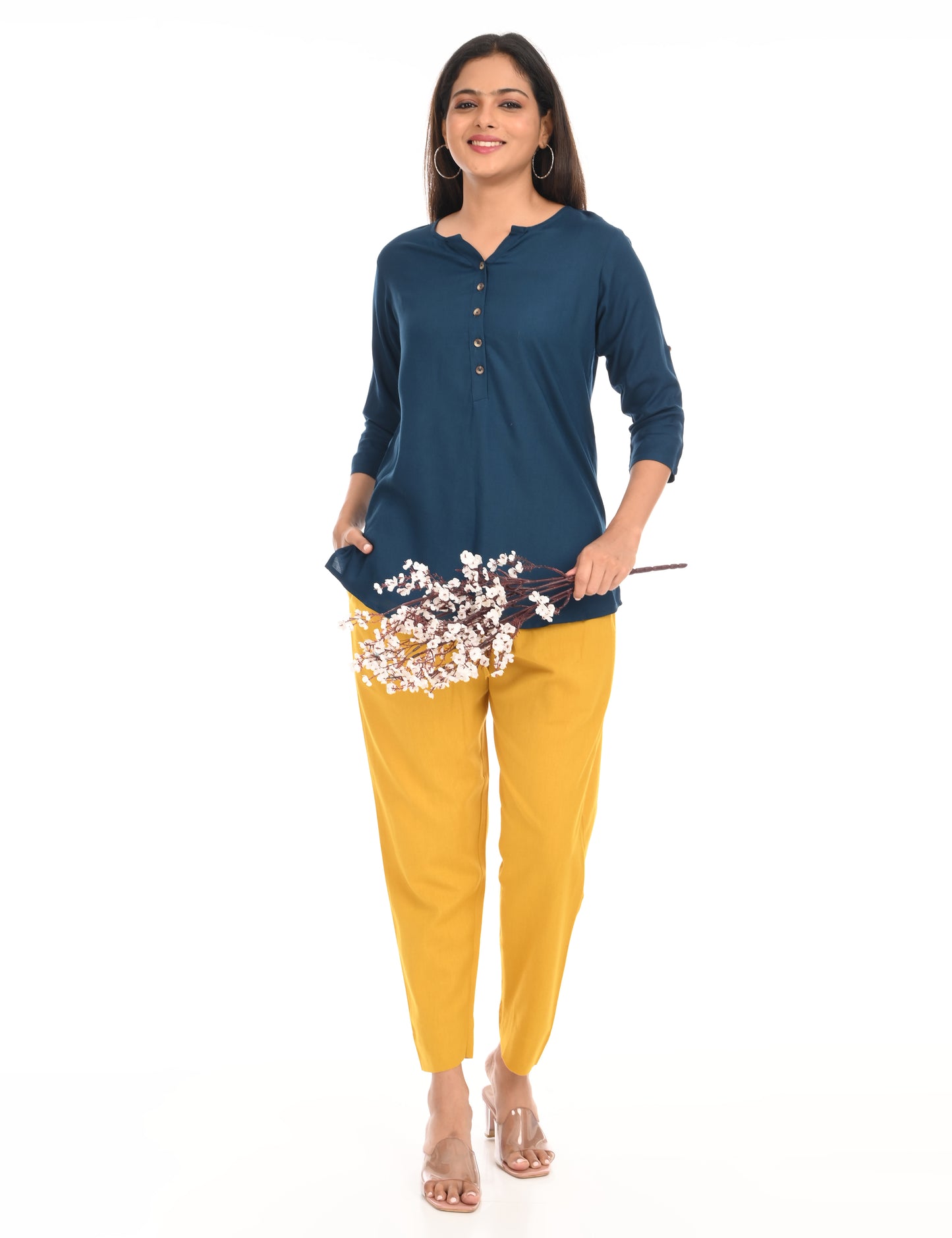 Tamara Every Day Cotton Pants - Yellow