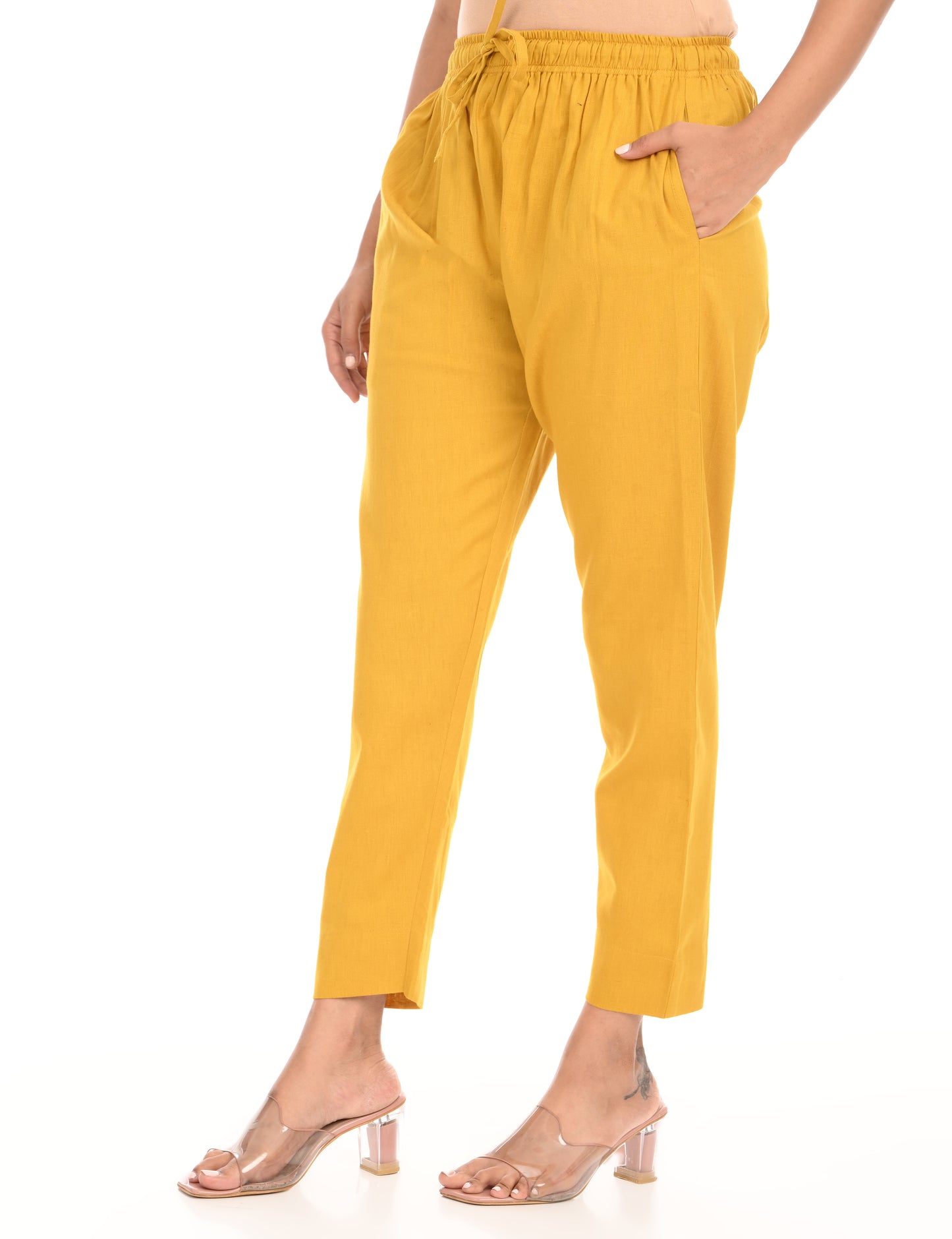 Tamara Every Day Cotton Pants - Yellow