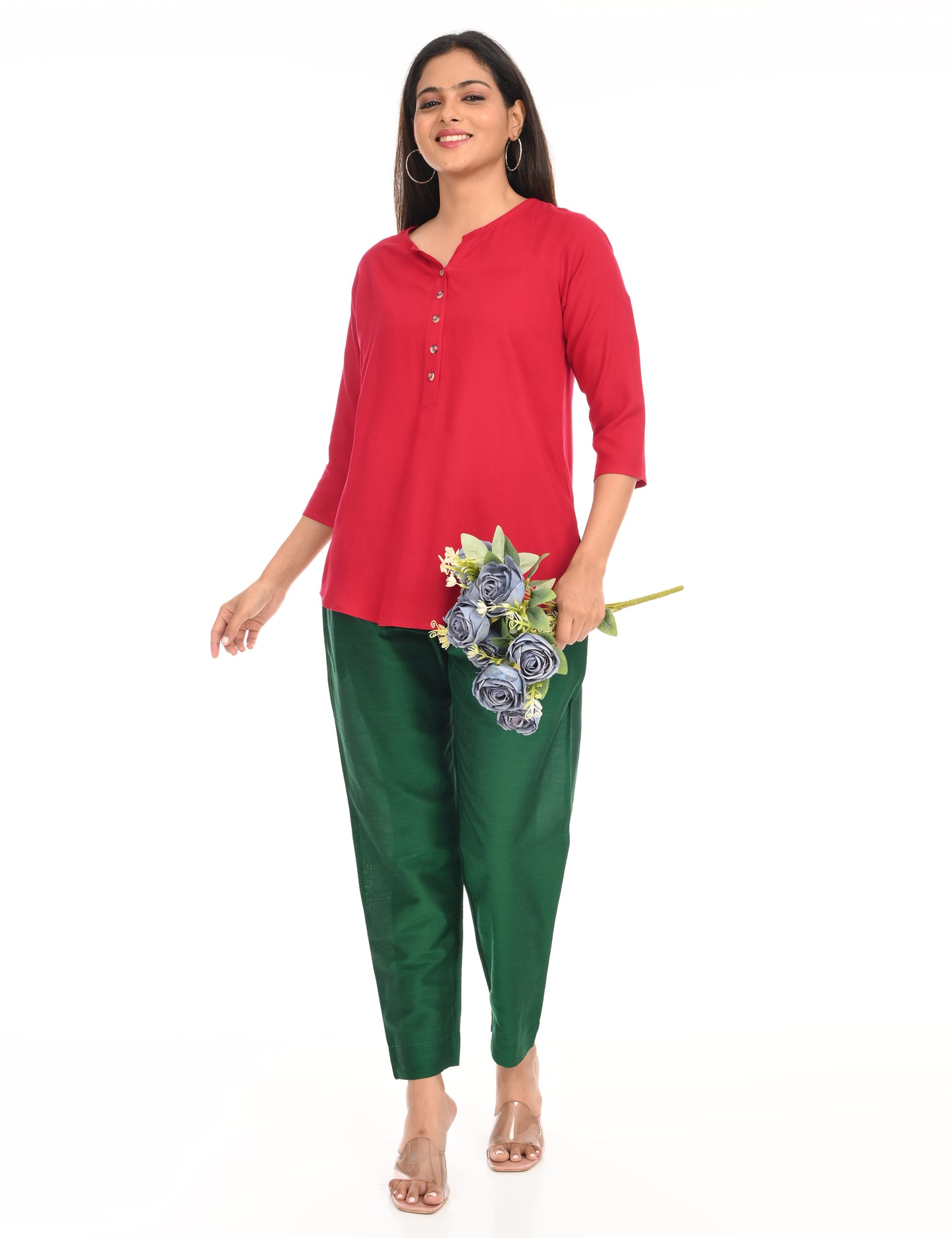 Rashmika - Green Silk Pant