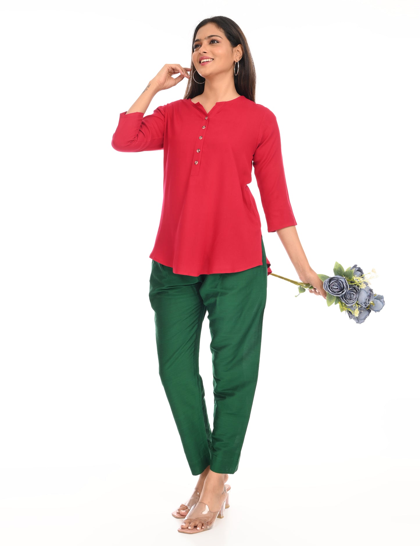 Rashmika - Green Silk Pant