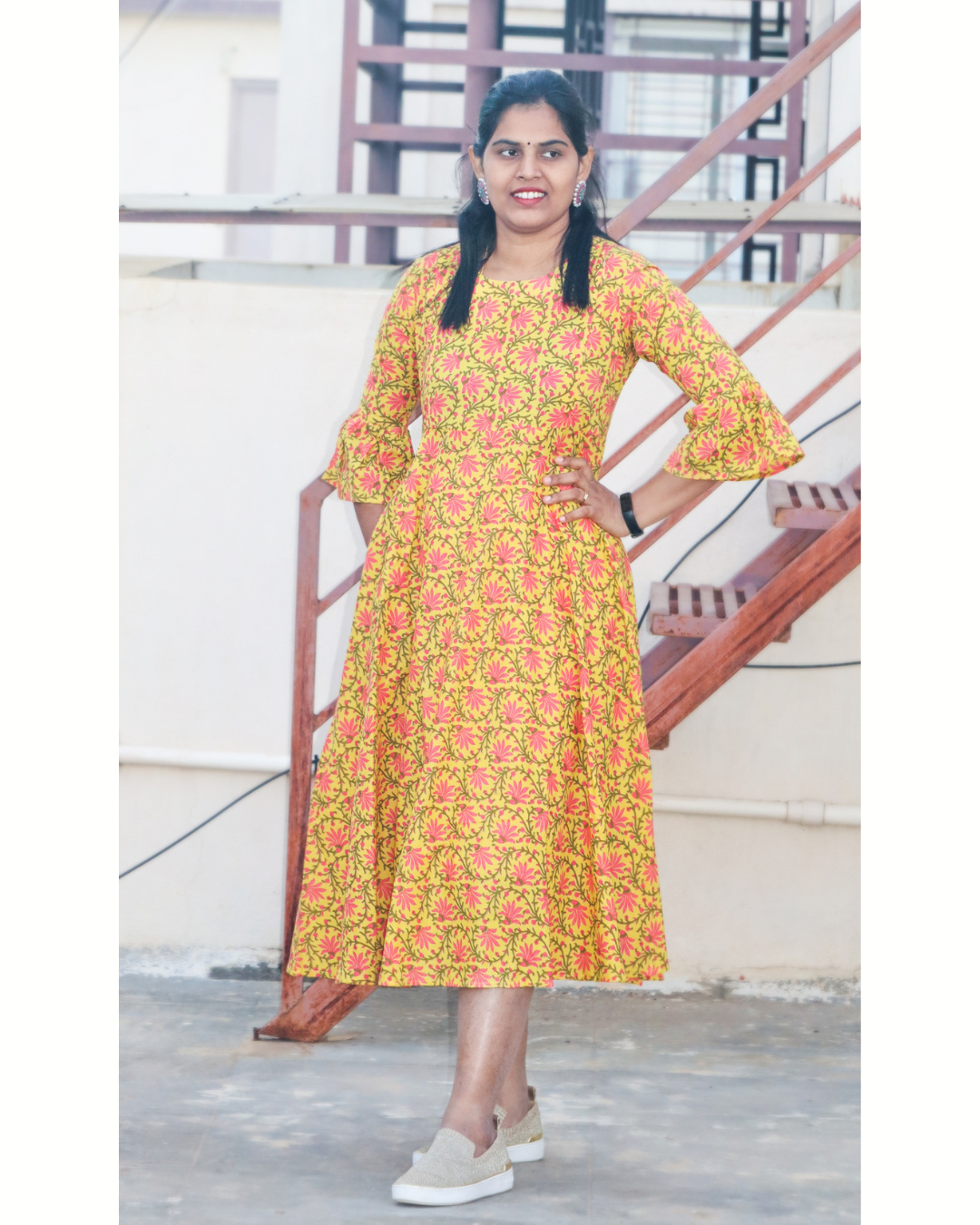 Amber - Yellow Maternity and Feeding dress