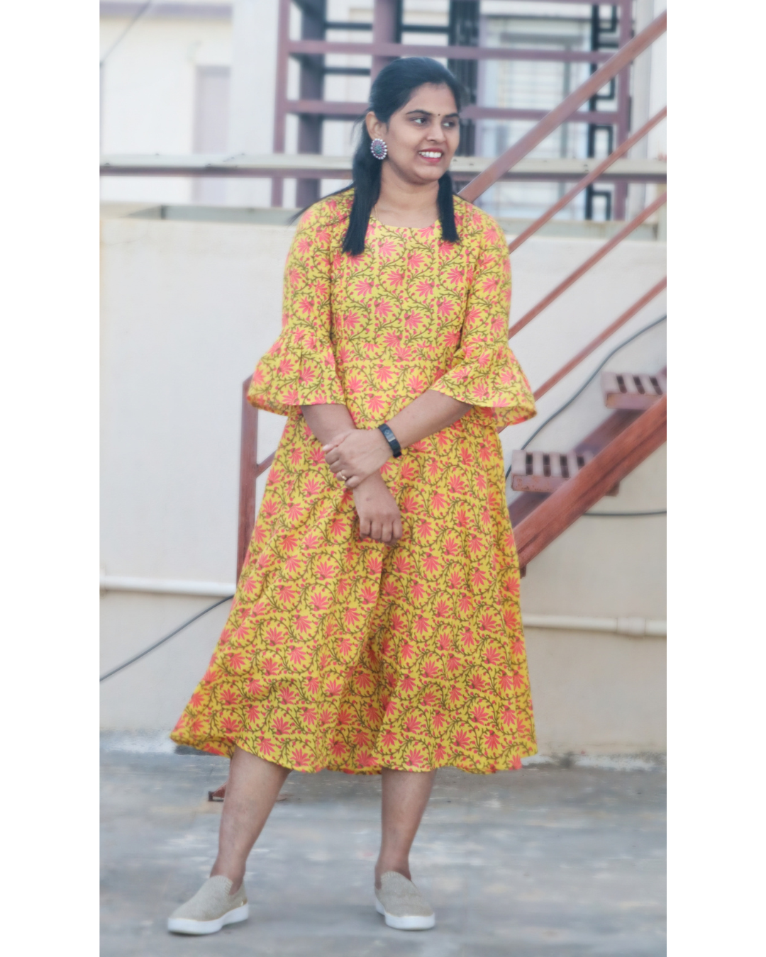 Amber - Yellow Maternity and Feeding dress