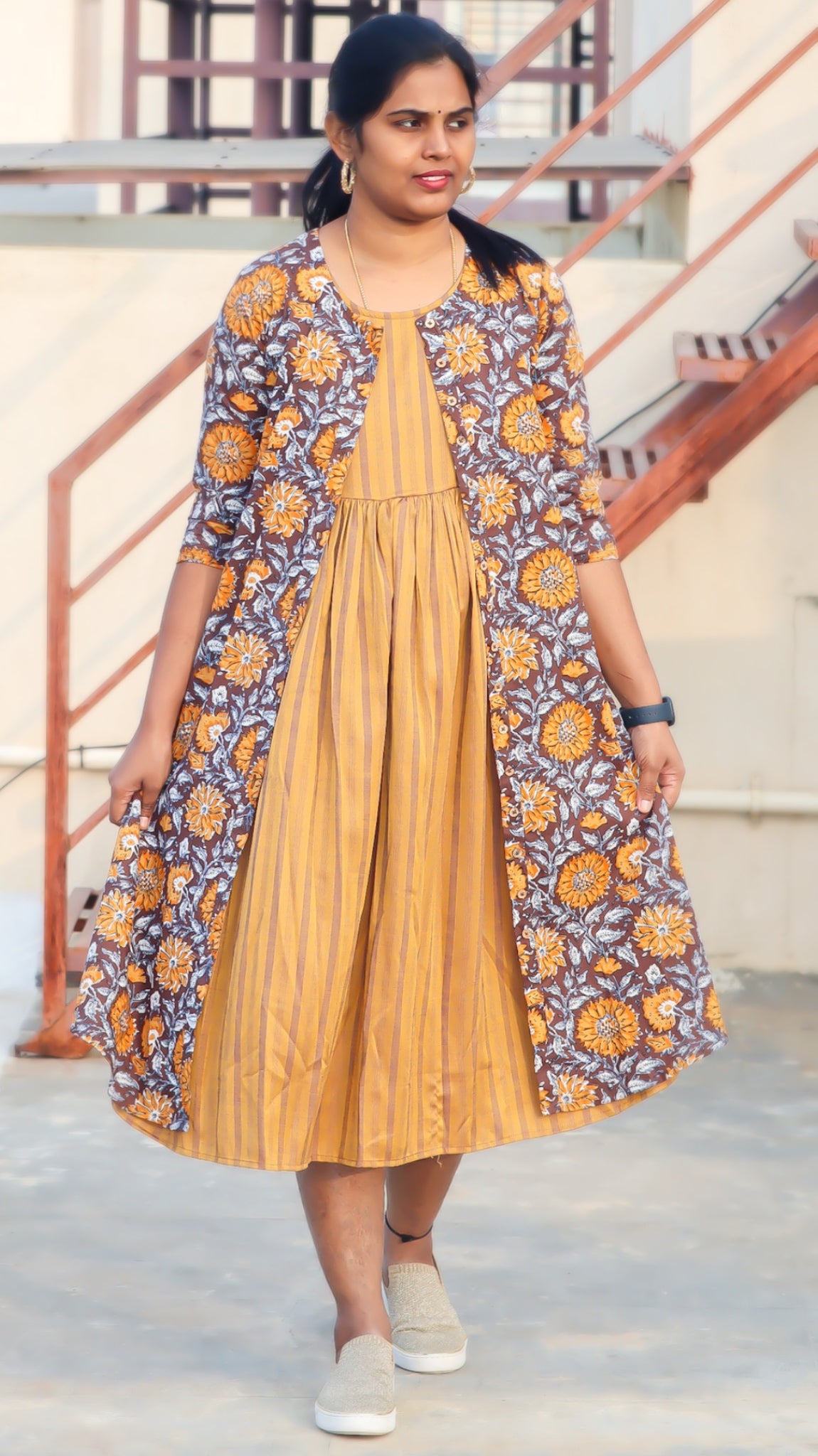 Lakshya - Chocolate jacket dress