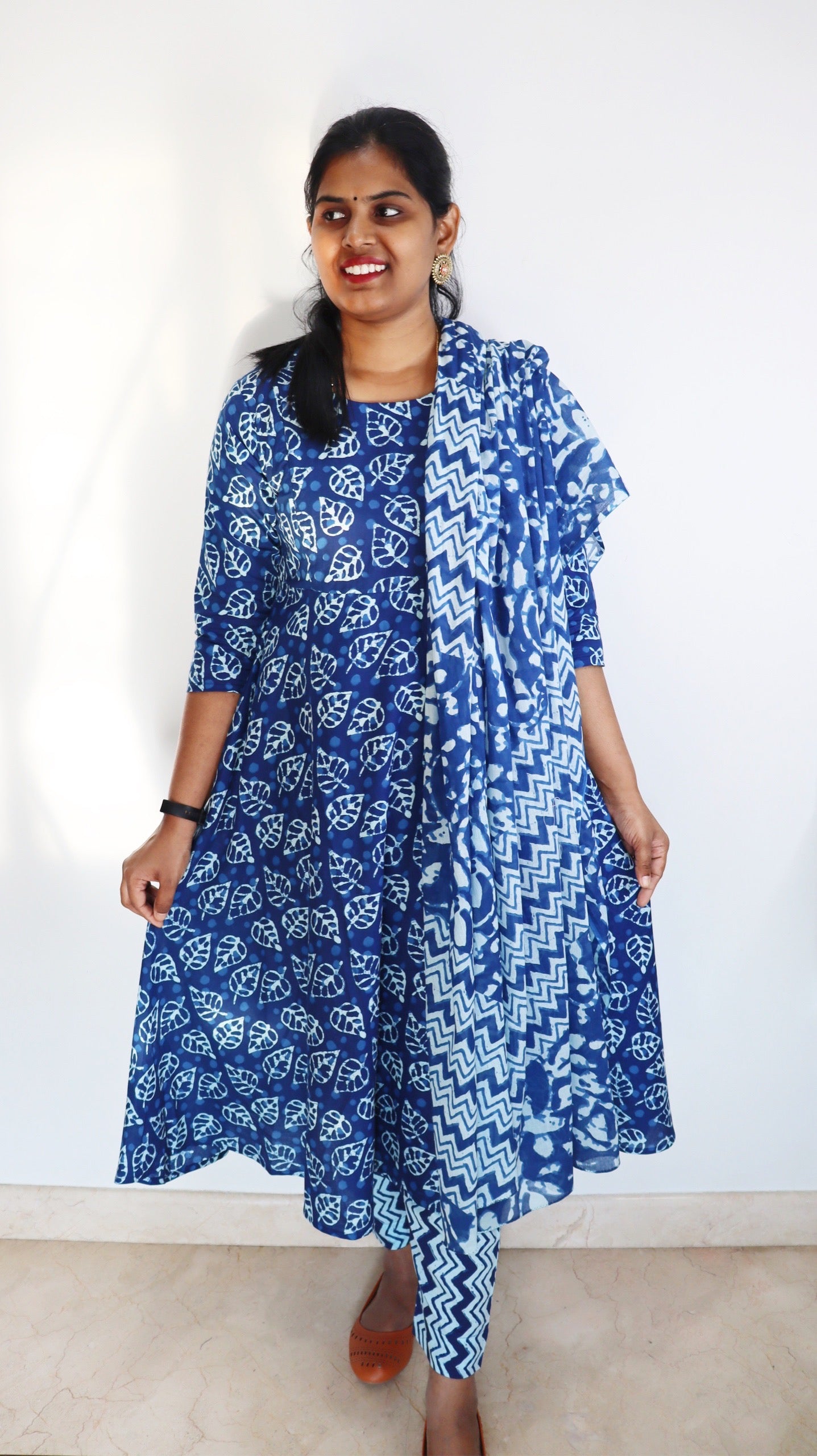 Anvi - Navy Cotton Maternity Set