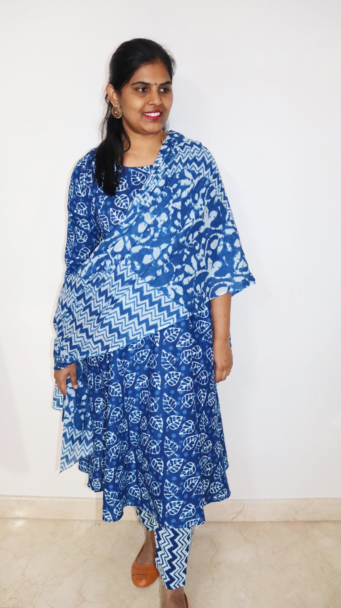 Anvi - Navy Cotton Maternity Set