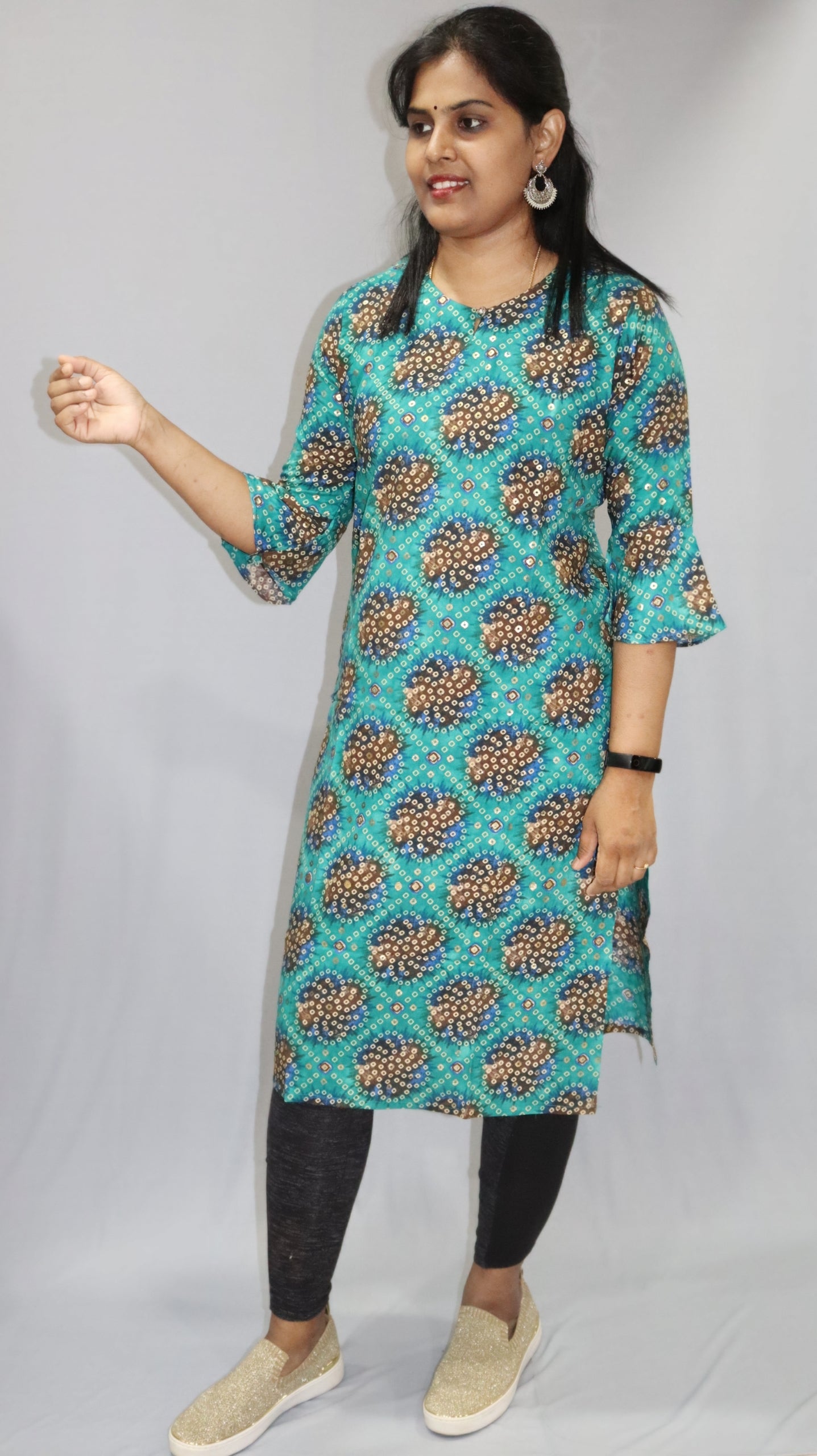 Nitika - Green Rayon Kurti