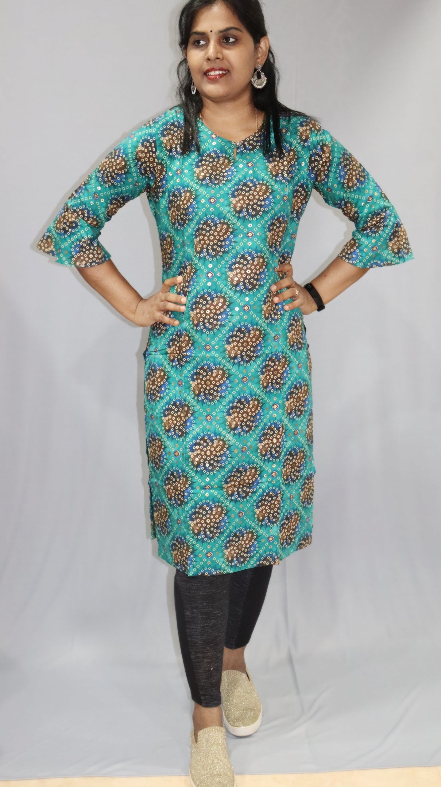 Nitika - Green Rayon Kurti