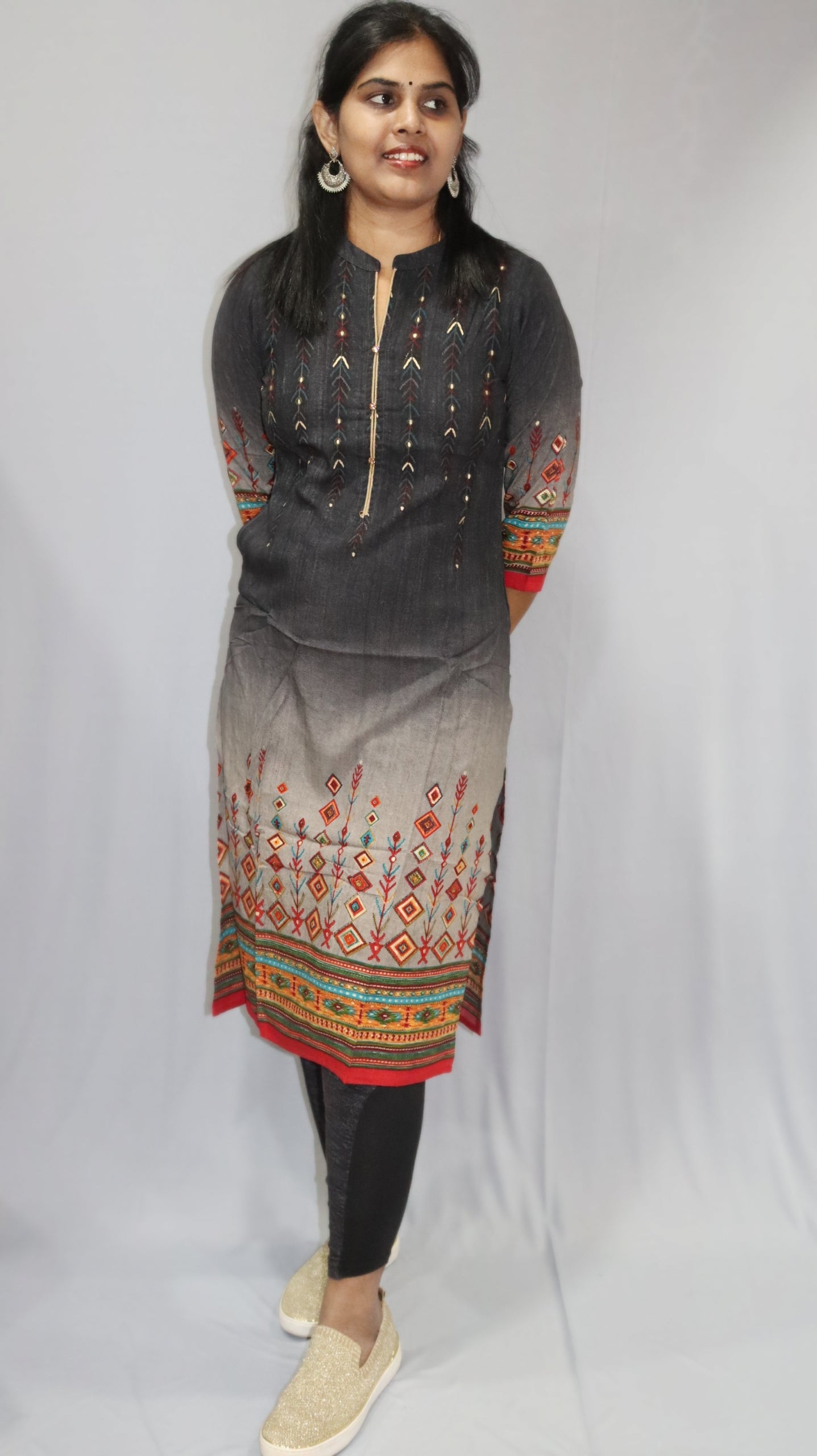 Nitika - Black Rayon Kurti