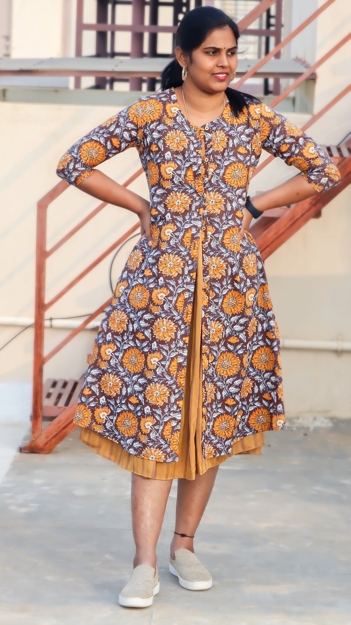 Lakshya - Chocolate jacket dress