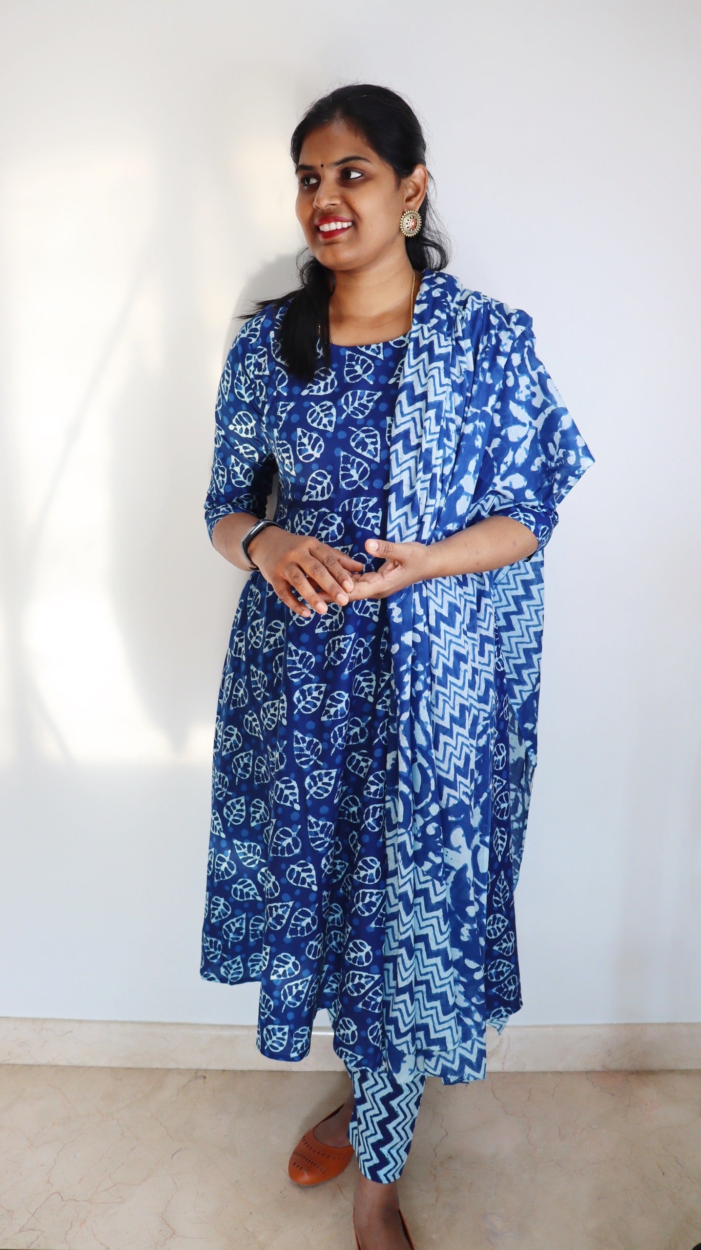 Anvi - Navy Cotton Maternity Set